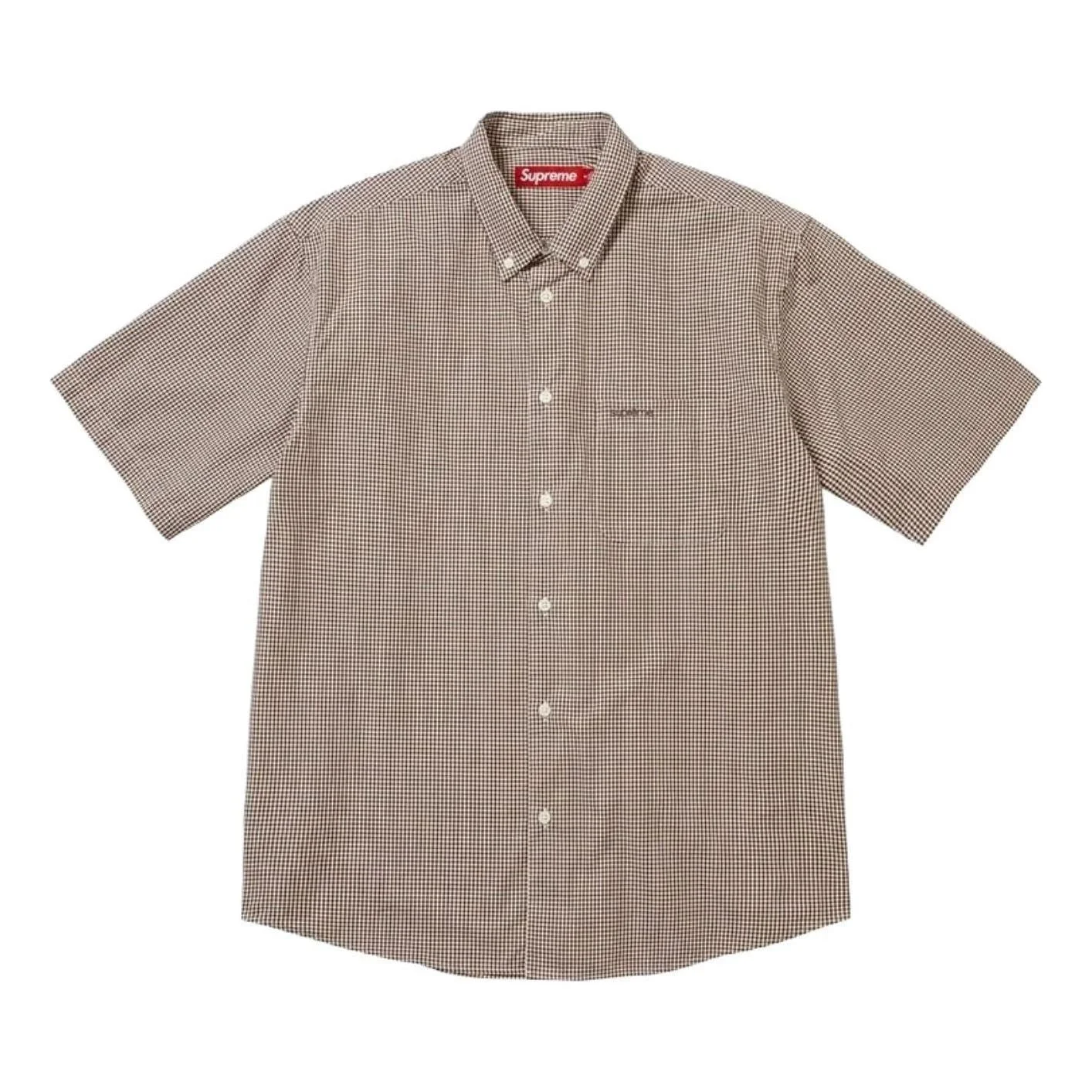 Supreme SS26 Gingham S/S Shirt 'Brown' SUP-SS26-356-BRN - 1