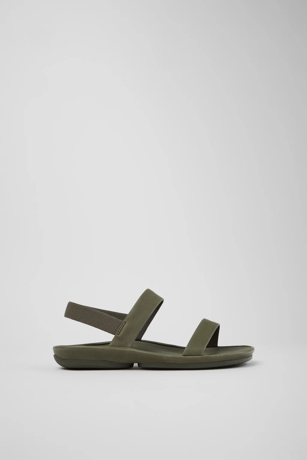 Right Isla Green Leather Sandals for Women. - 1