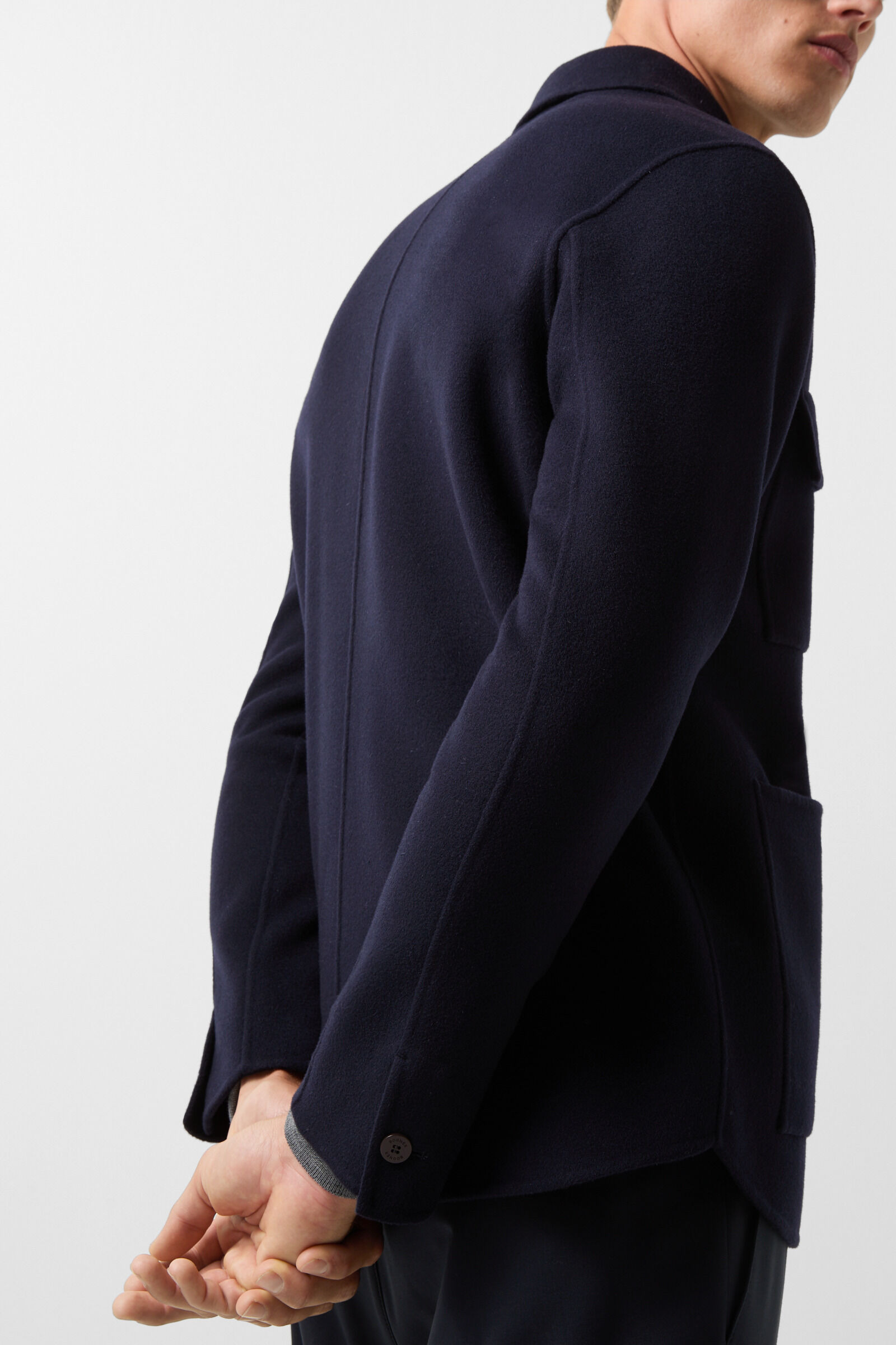 Double-face overshirt Larry in Navy blue - 6