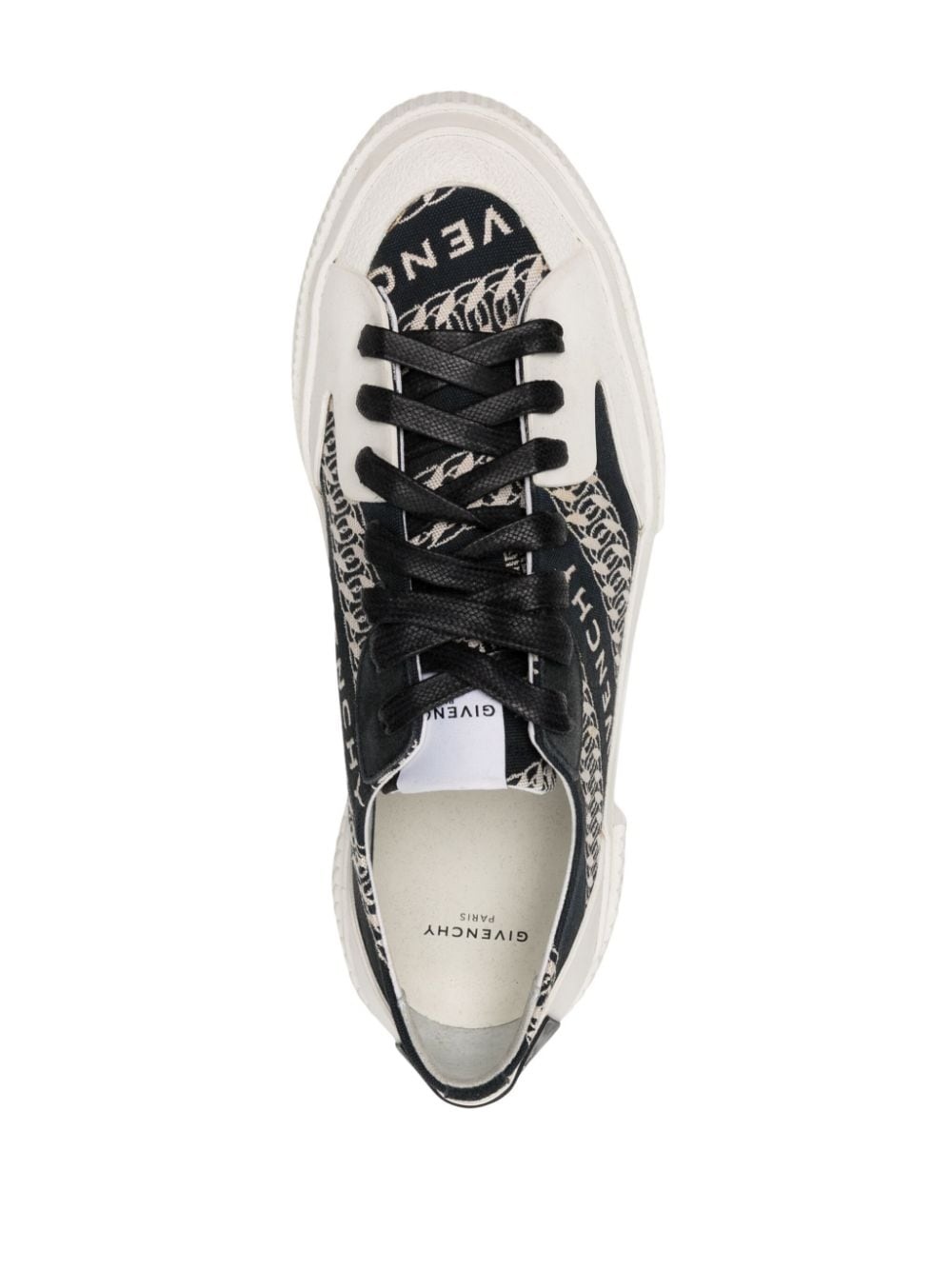 logo-embroidered leather sneakers - 4