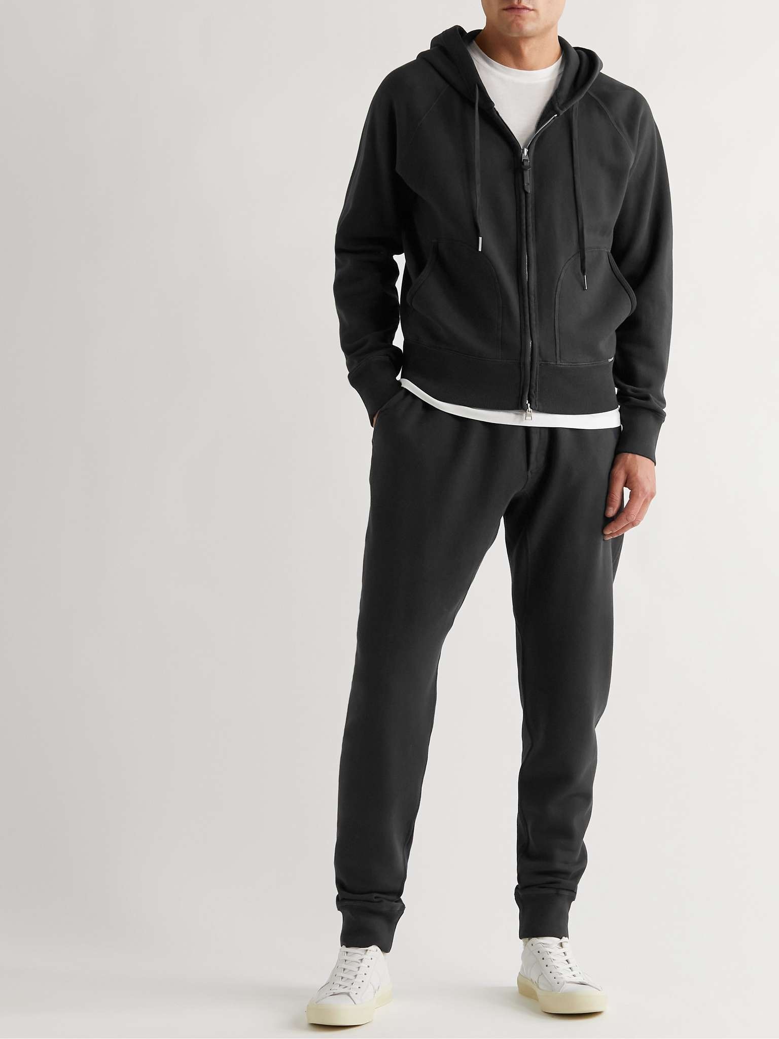 Tapered Garment-Dyed Cotton-Jersey Sweatpants - 2