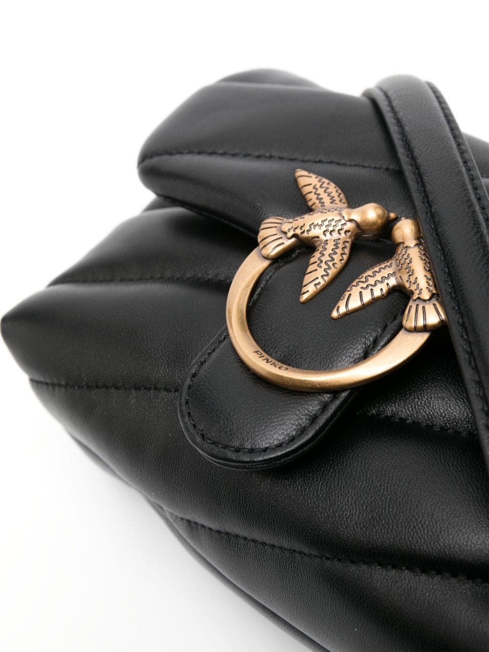 Love Birds-buckle leather shoulder bag - 4