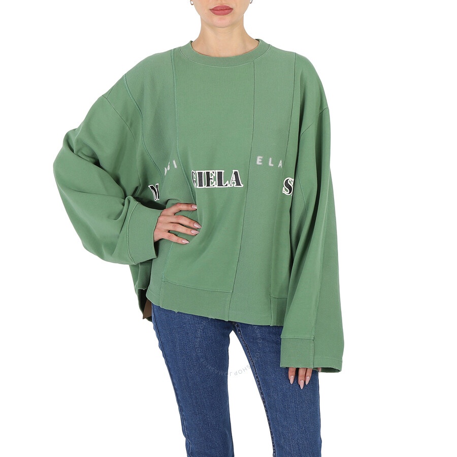 MM6 Maison Margiela Ladies Clover Band Logo Print Sweatshirt - 3