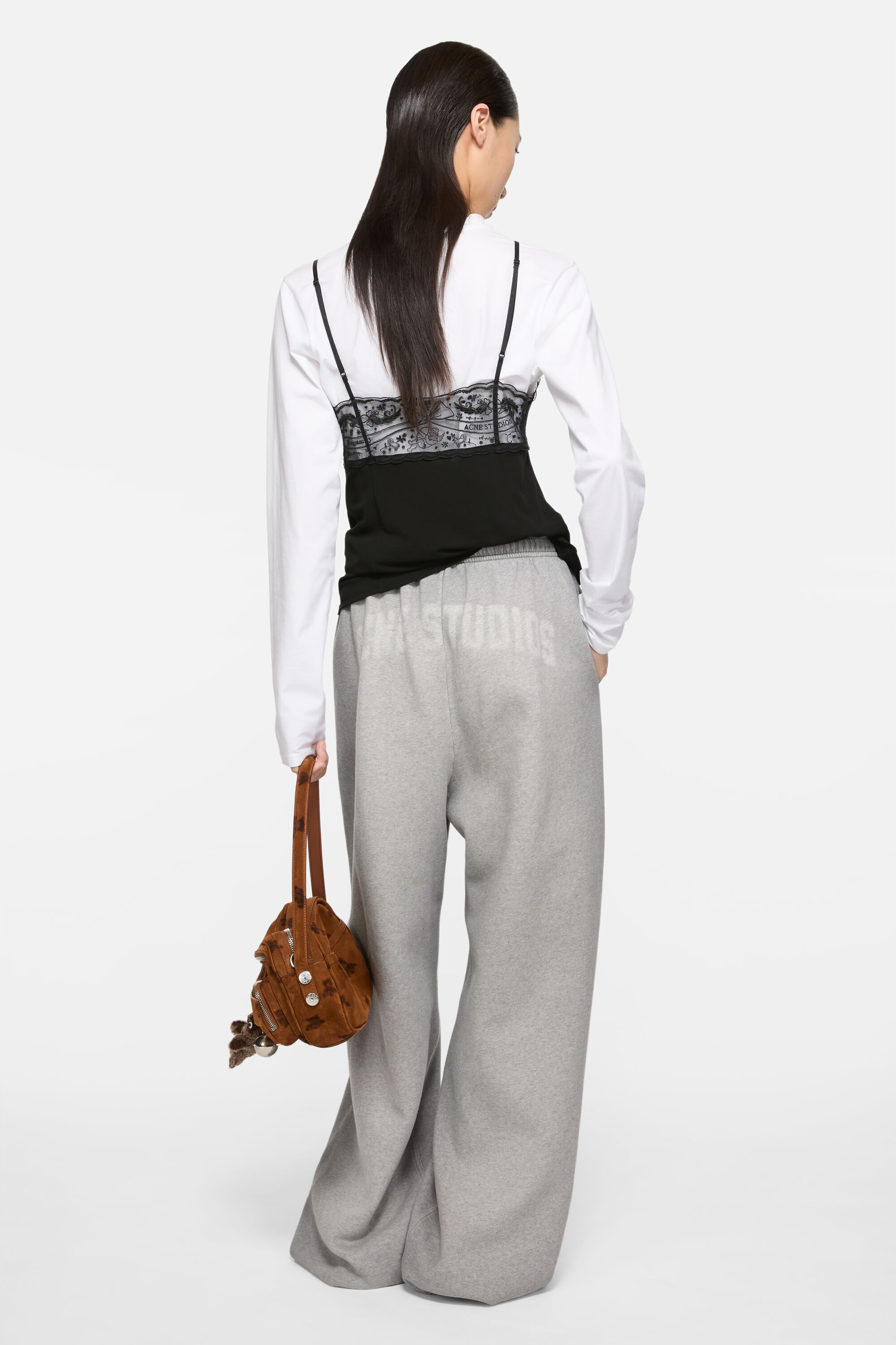 Logo sweatpants - Grey Melange - 3