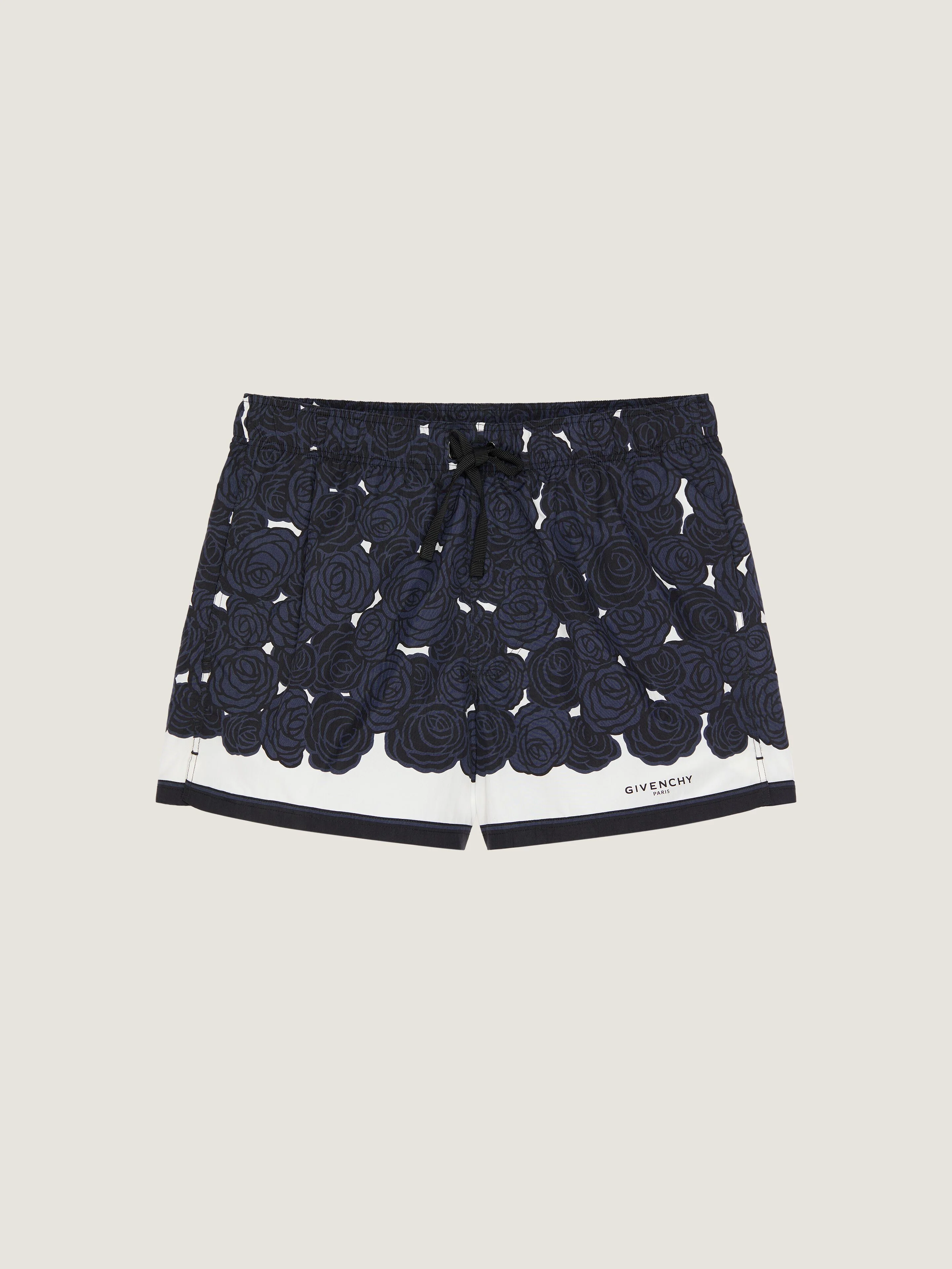 SWIM SHORTS WITH FLOWERS PRINT - 1