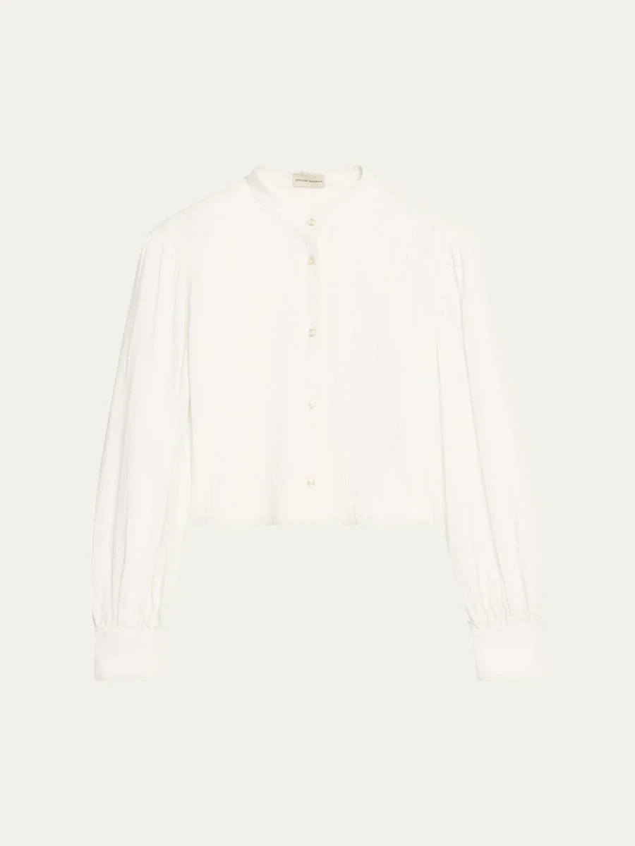 Adeline Textured Long-Sleeve Shirt - 1