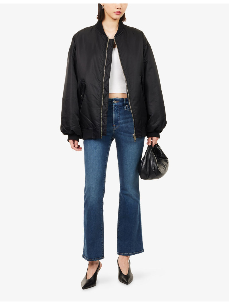 GOOD AMERICAN Good Petite Flare Stretch-Denim Jeans outlook