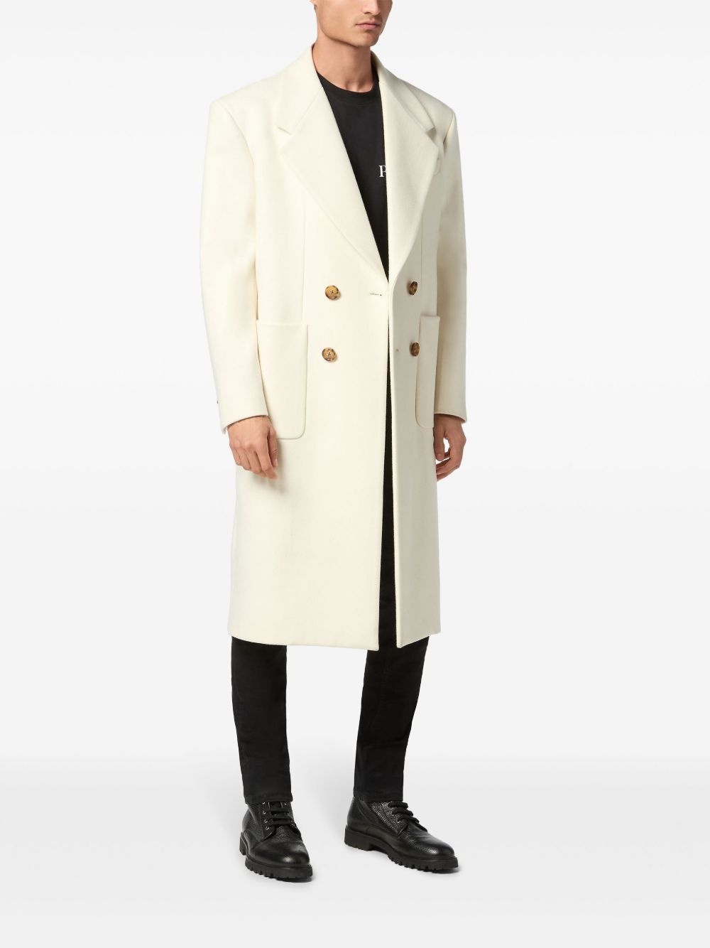 double-breasted peacoat - 2
