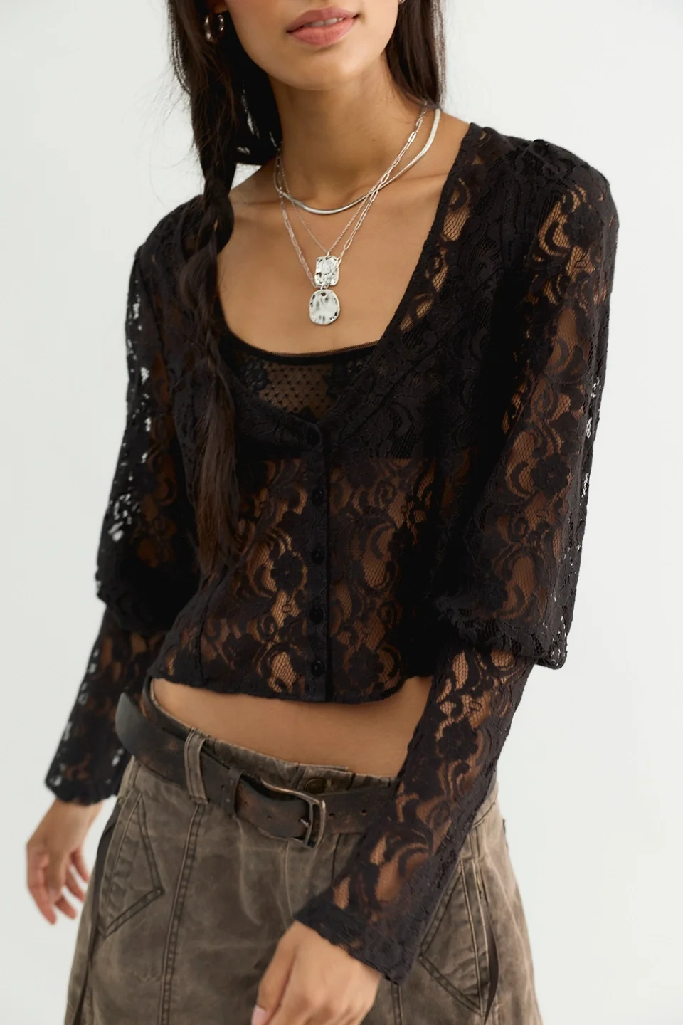 Lila Lace Top - 1