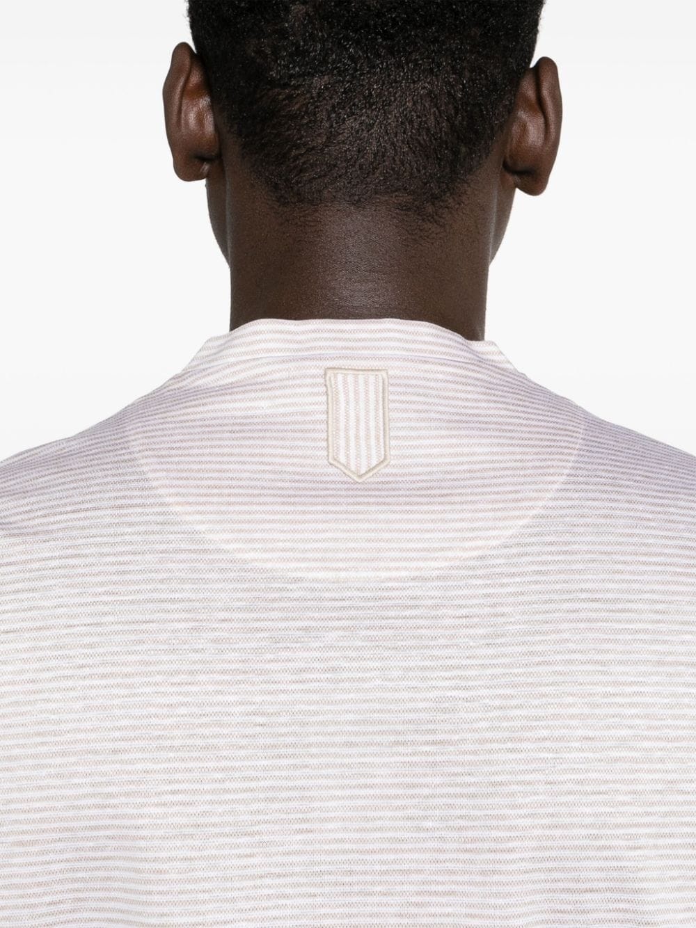 striped crew-neck T-shirt - 5