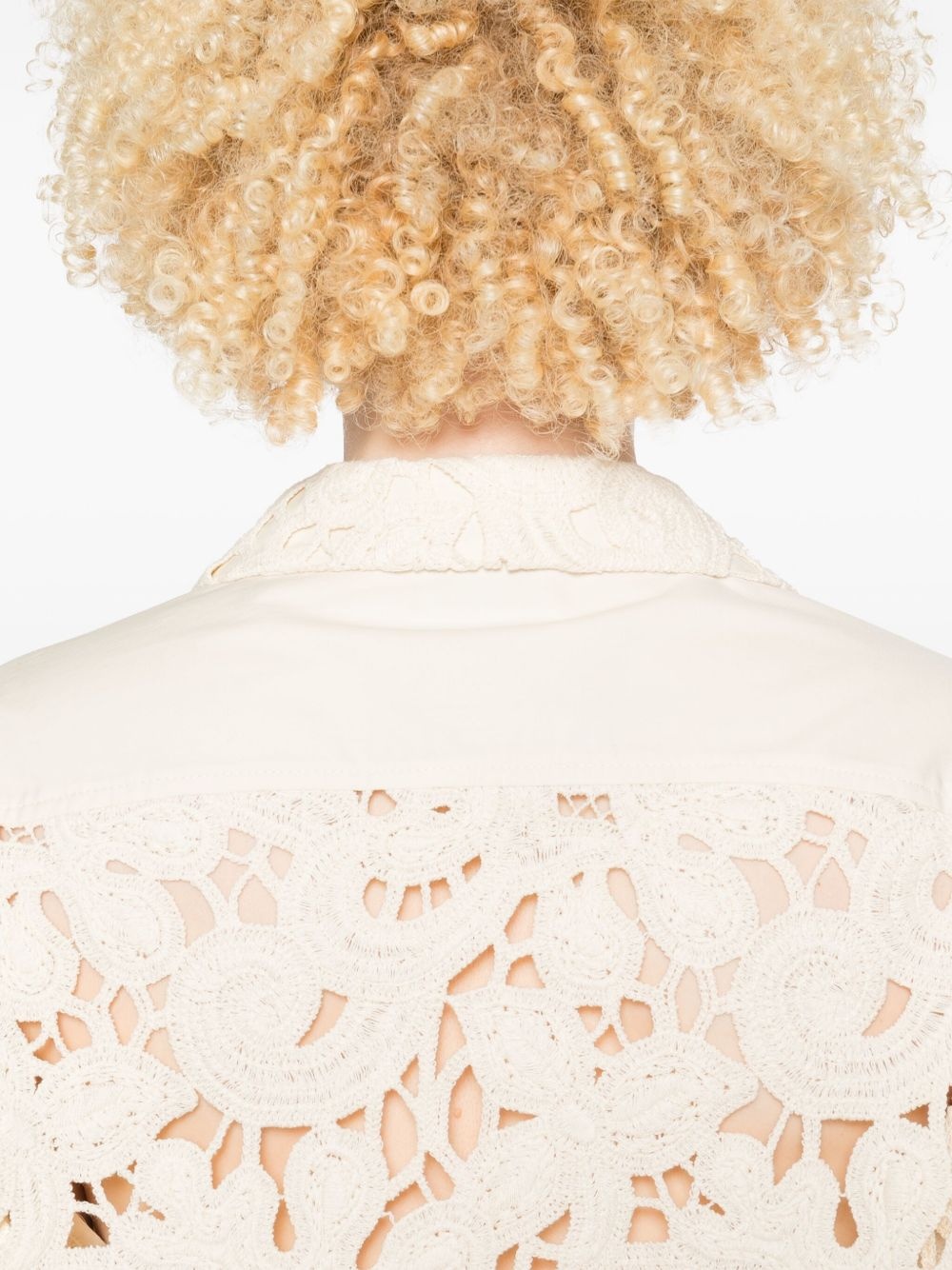 floral macramé shirt - 5