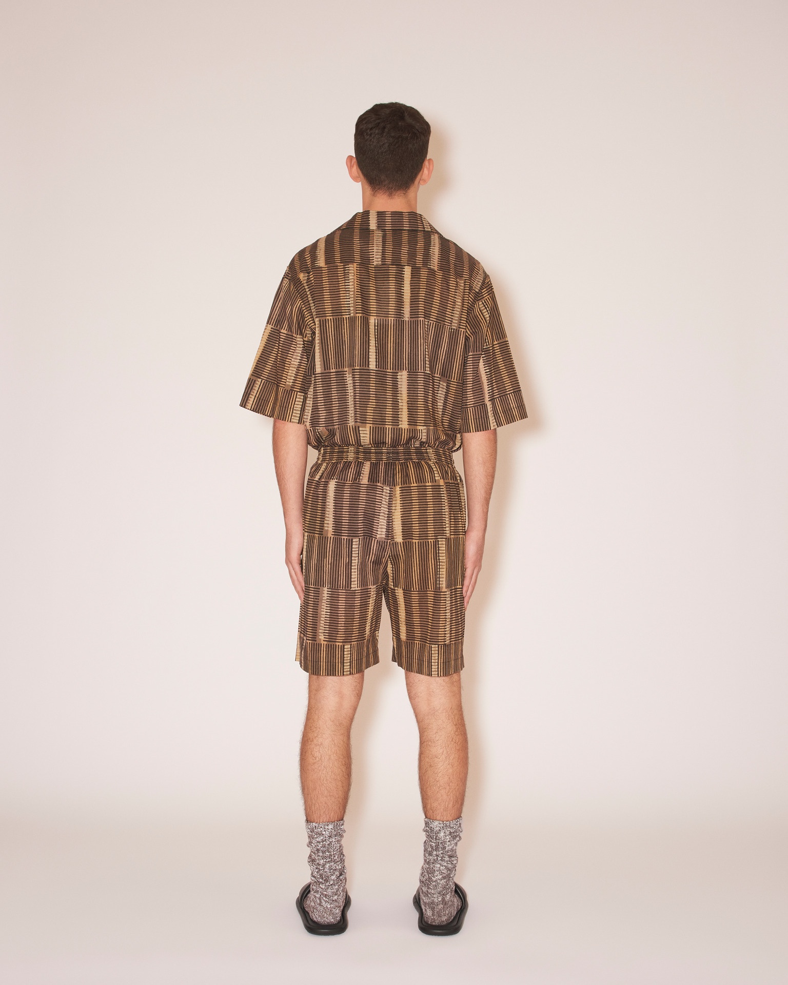 DOXXI - Washed cotton shorts - Stripe - 5