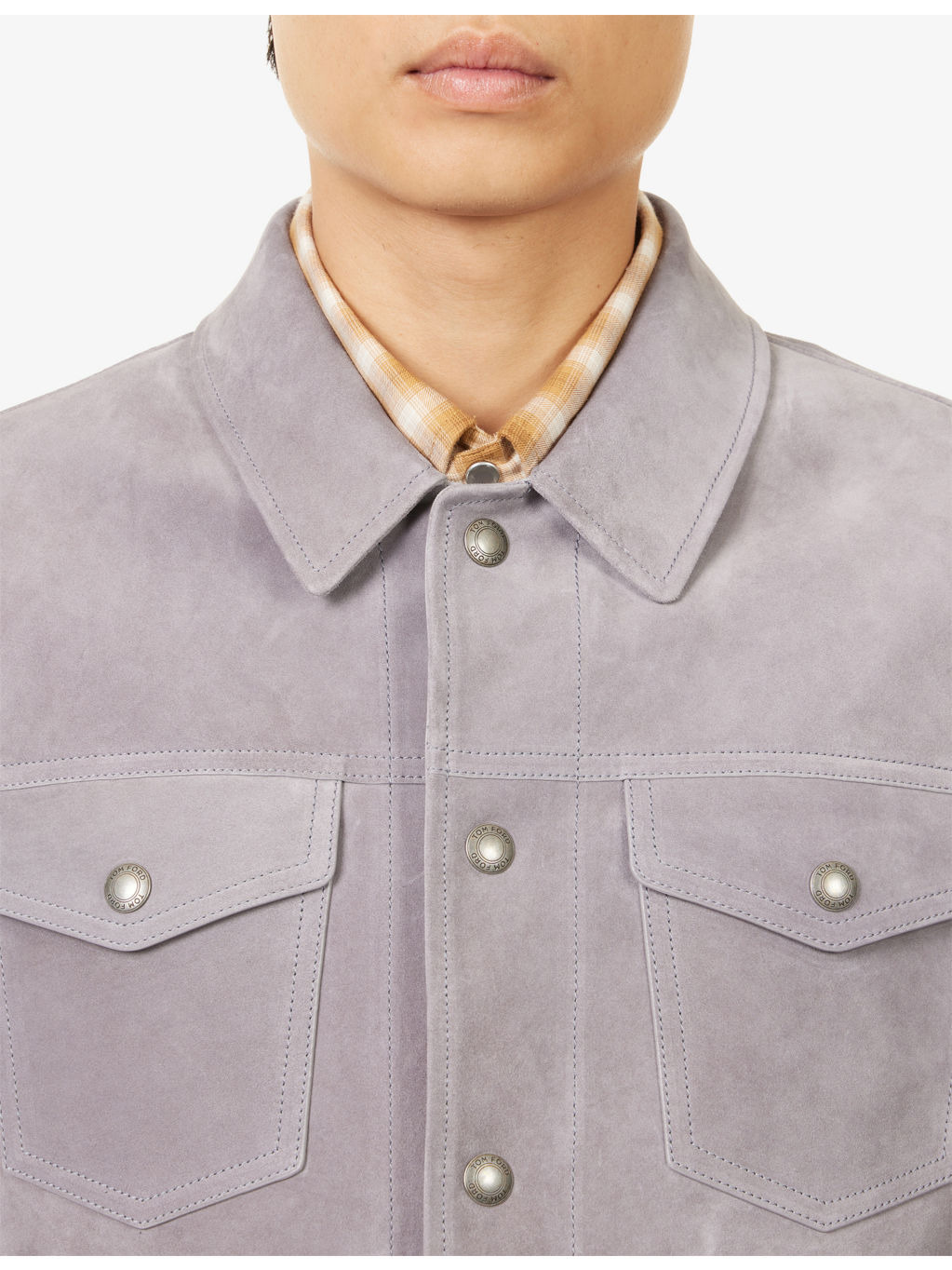 Western Flap-Pocket Suede Jacket - 5