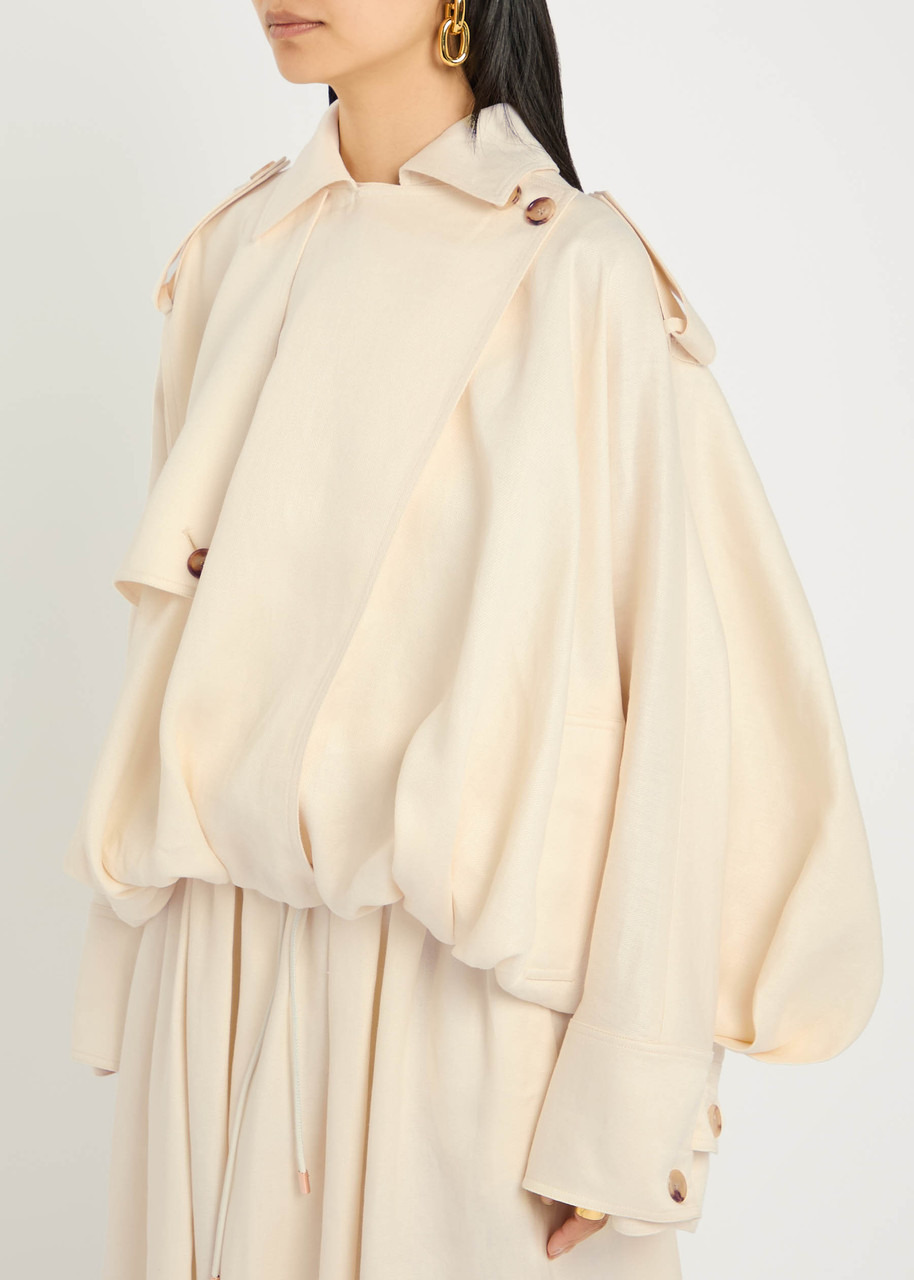 Gabriela Hearst Hunt Drawstring Linen Trench Jacket - 2