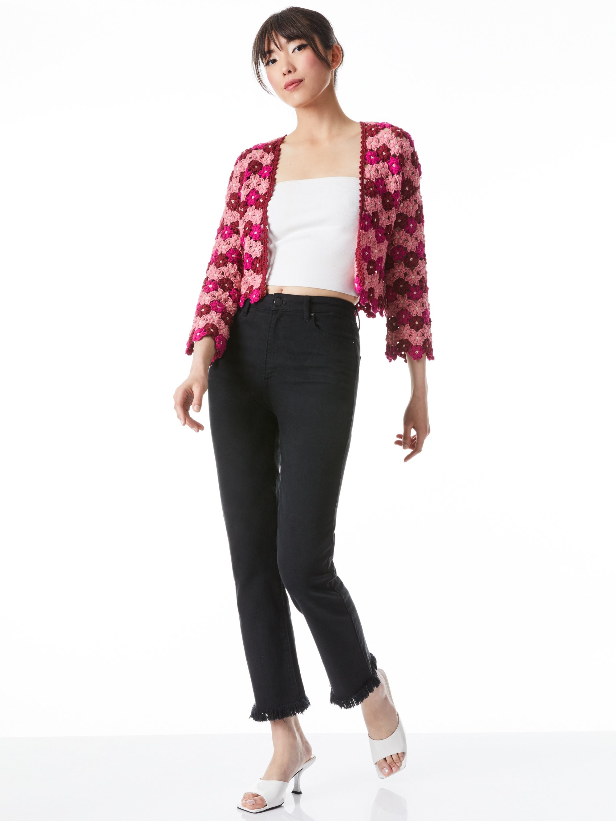ANDERSON CROPPED FLOWER CROCHET CARDIGAN - 6