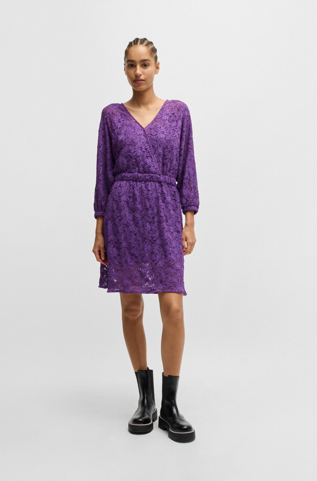 MACRAMÉ-LACE DRESS WITH ELASTICATED WAISTBAND - 3