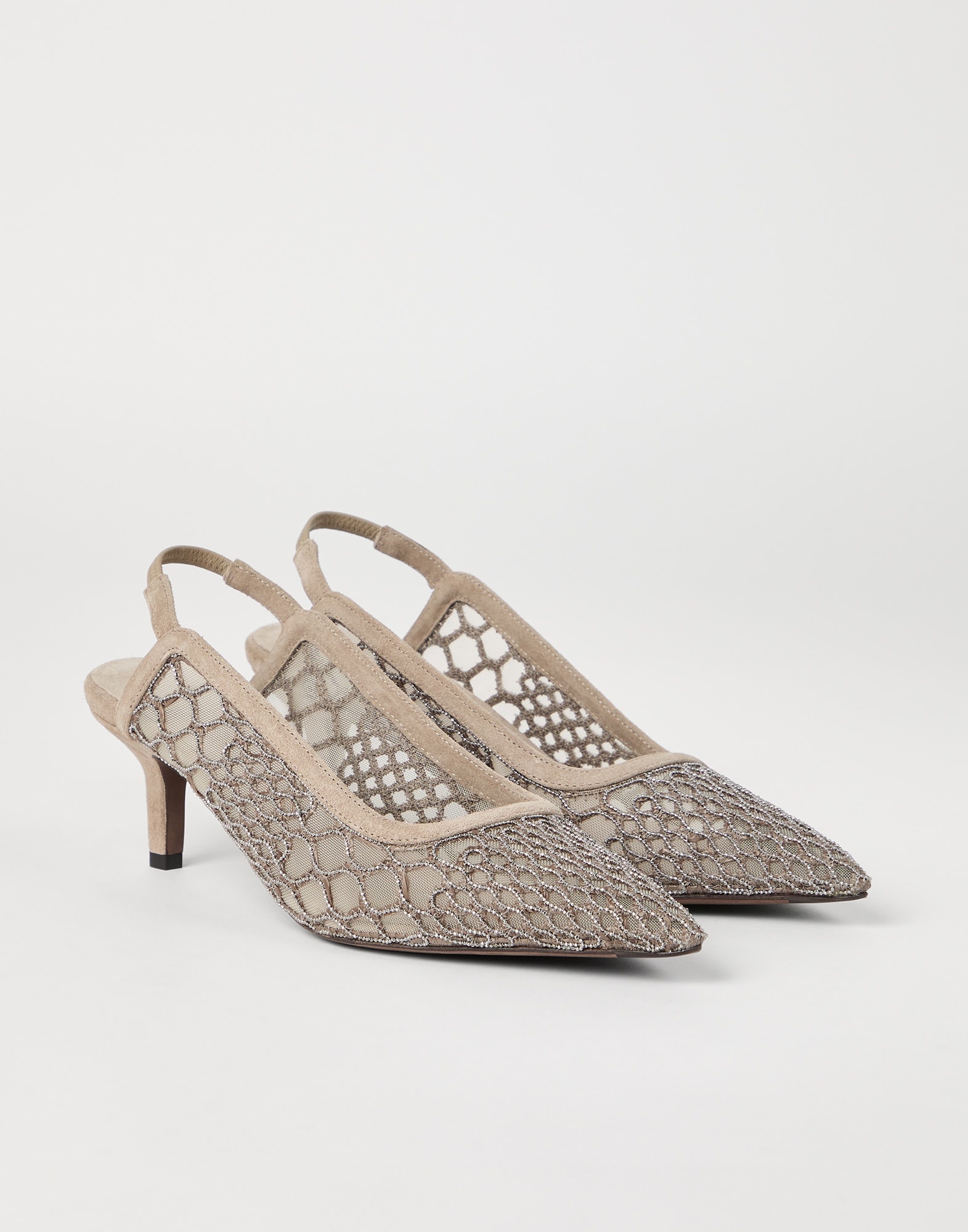 Precious net embroidery city heels - 1