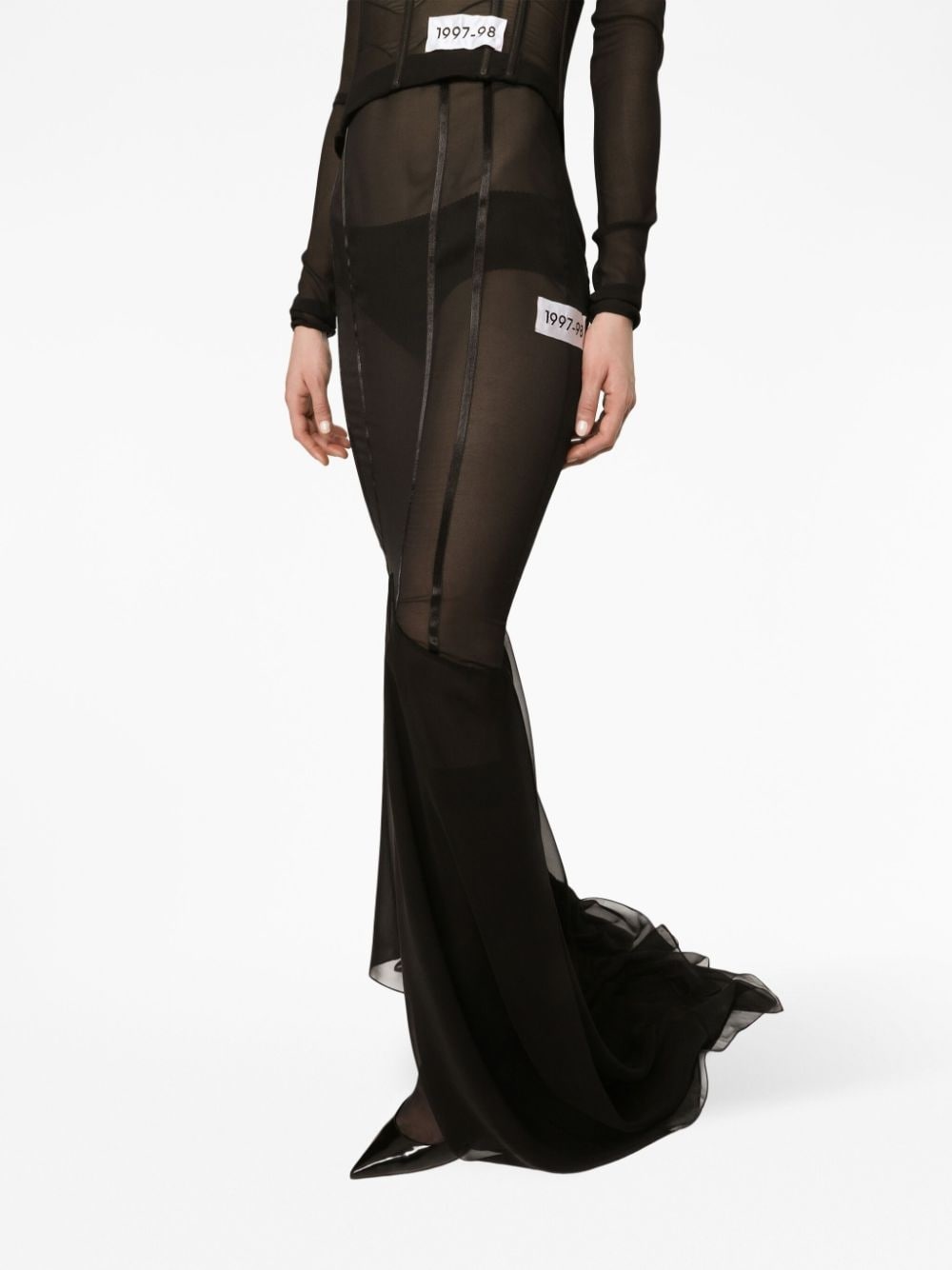 draped mermaid maxi skirt - 4