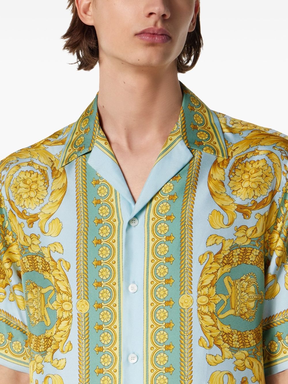 Barocco-print short-sleeve shirt - 5