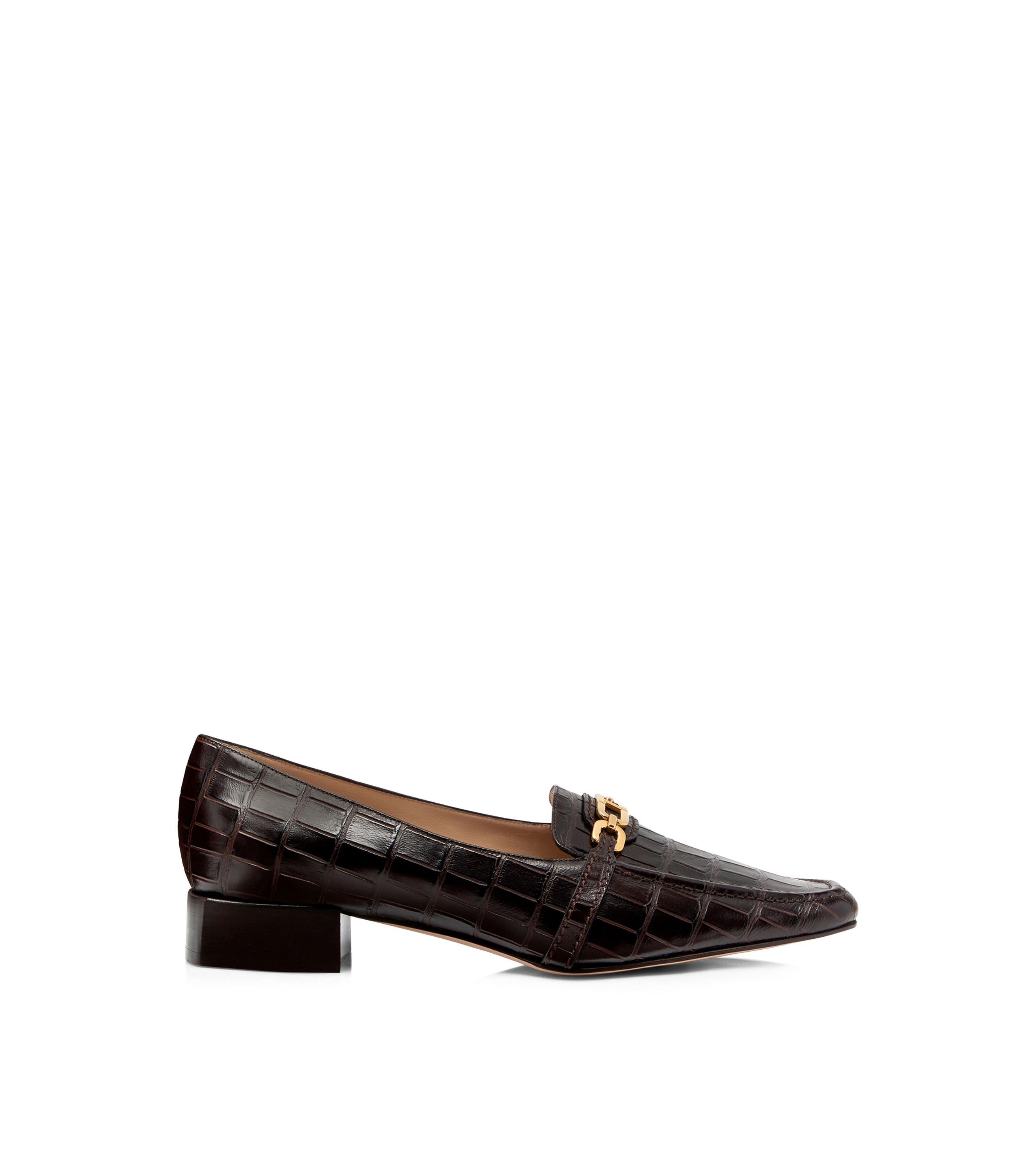 STAMPED CROCODILE LEATHER WHITNEY LOAFER - 1