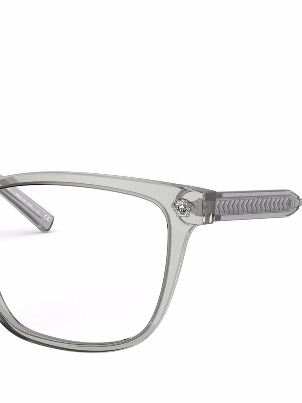 transparent square-frame glasses - 3