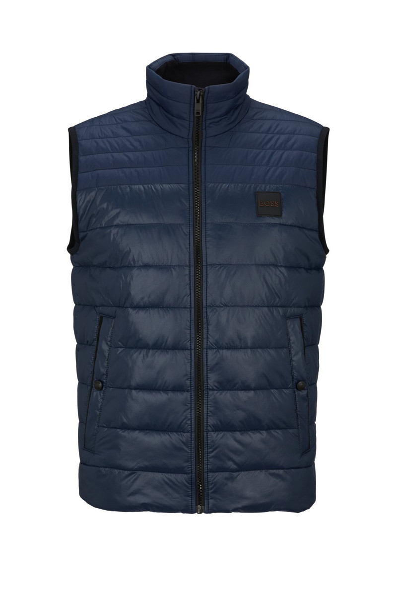 WATER-REPELLENT GILET IN GLOSS AND MATTE FABRICS 1