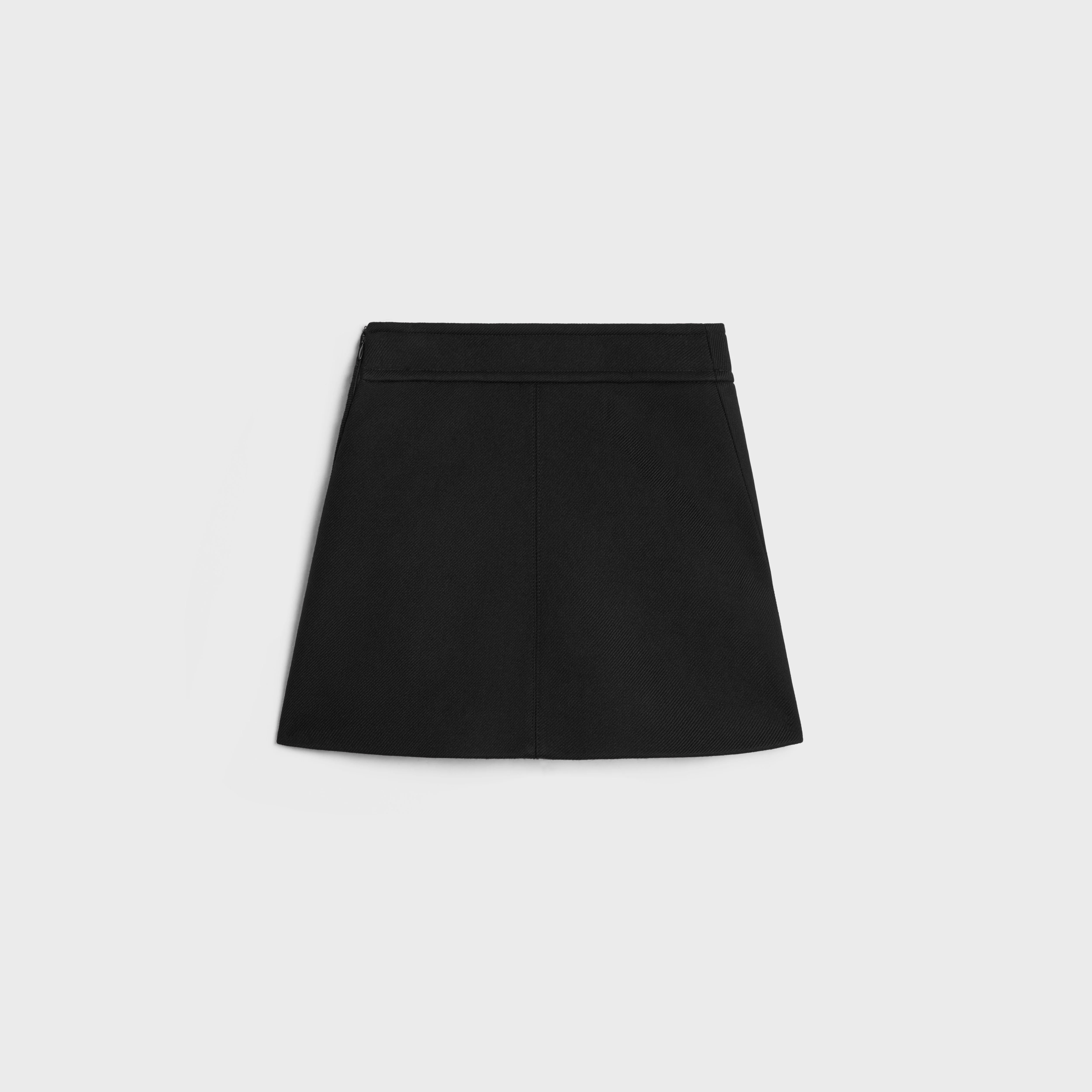 ミニスカート Celine Trapeze Mini Skirt In Wool Natte CELINE trapeze mini skirt in double faced wool twill