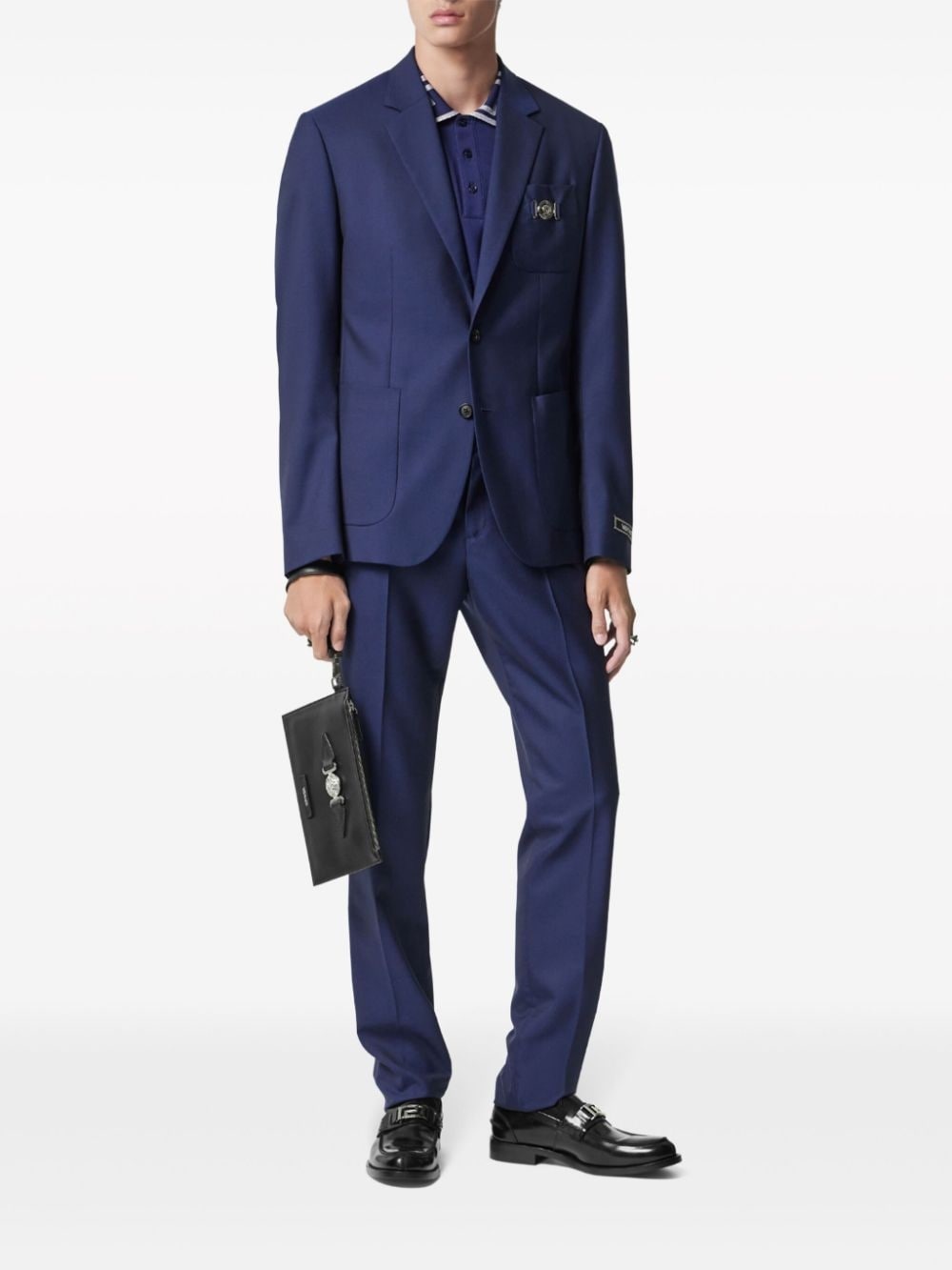 Medusa Head single-breasted wool blazer - 2