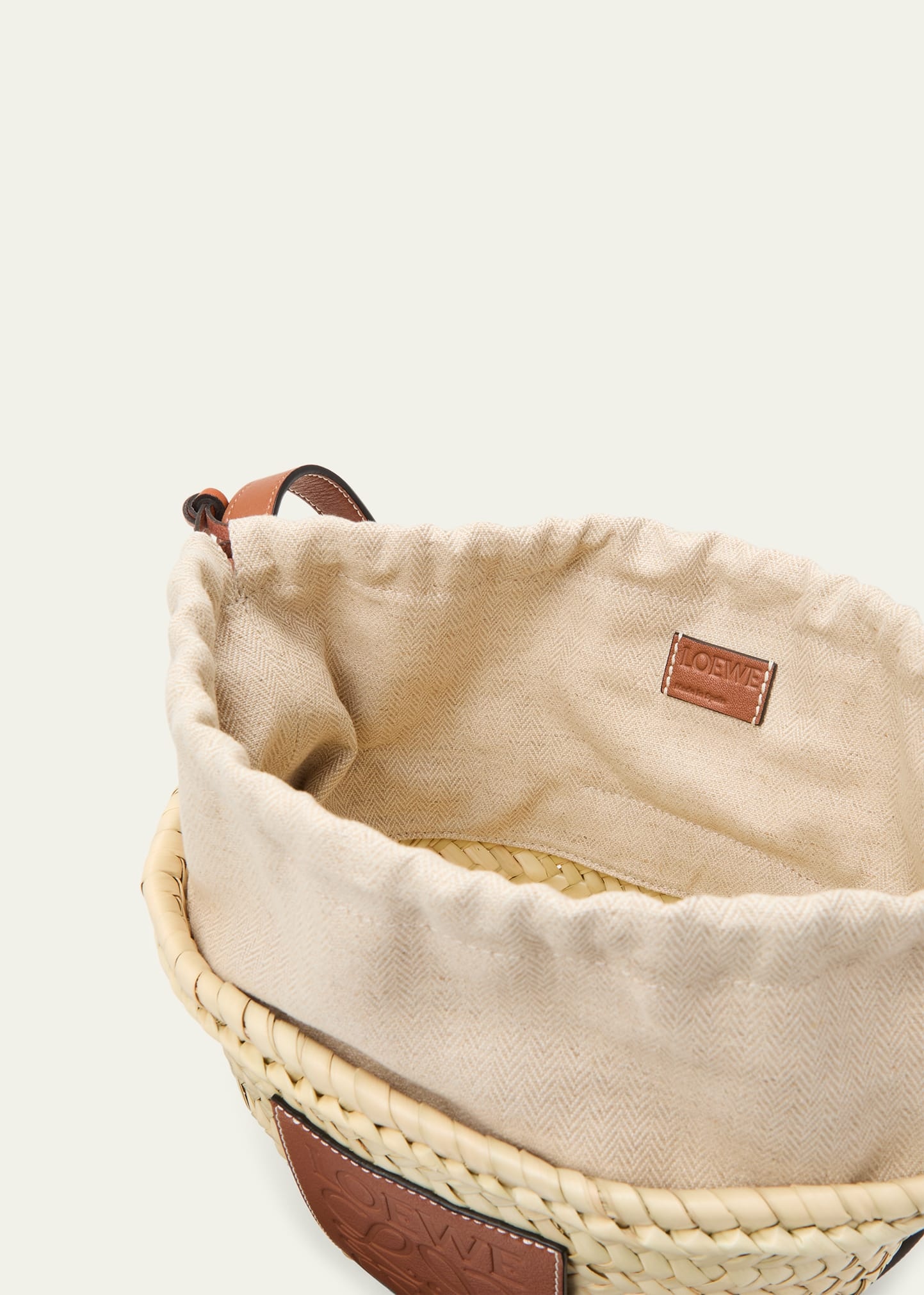 x Paula’s Ibiza Drawstring Straw Bucket Bag - 4