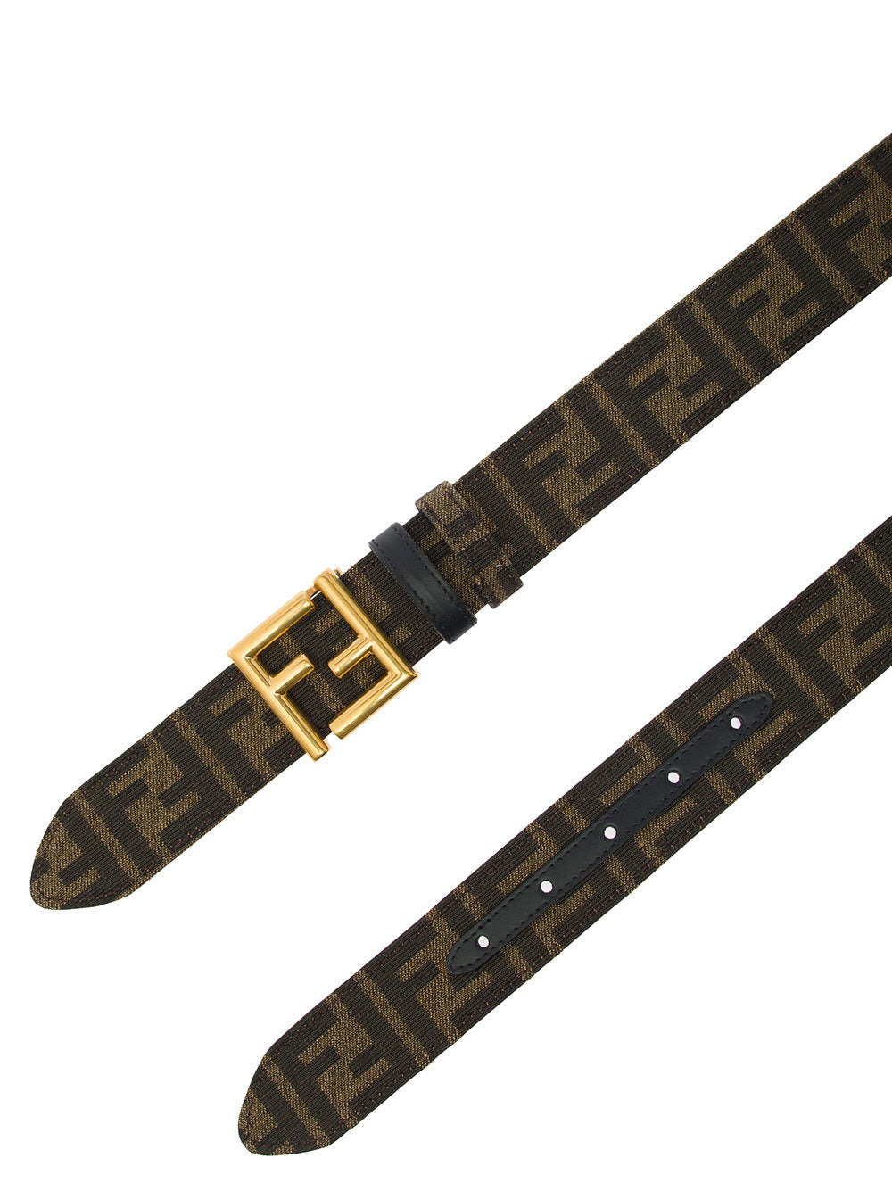 Fendi Women Black And Brown Ff Reversible Belt With Logo Buckle In Leather Woman - 3