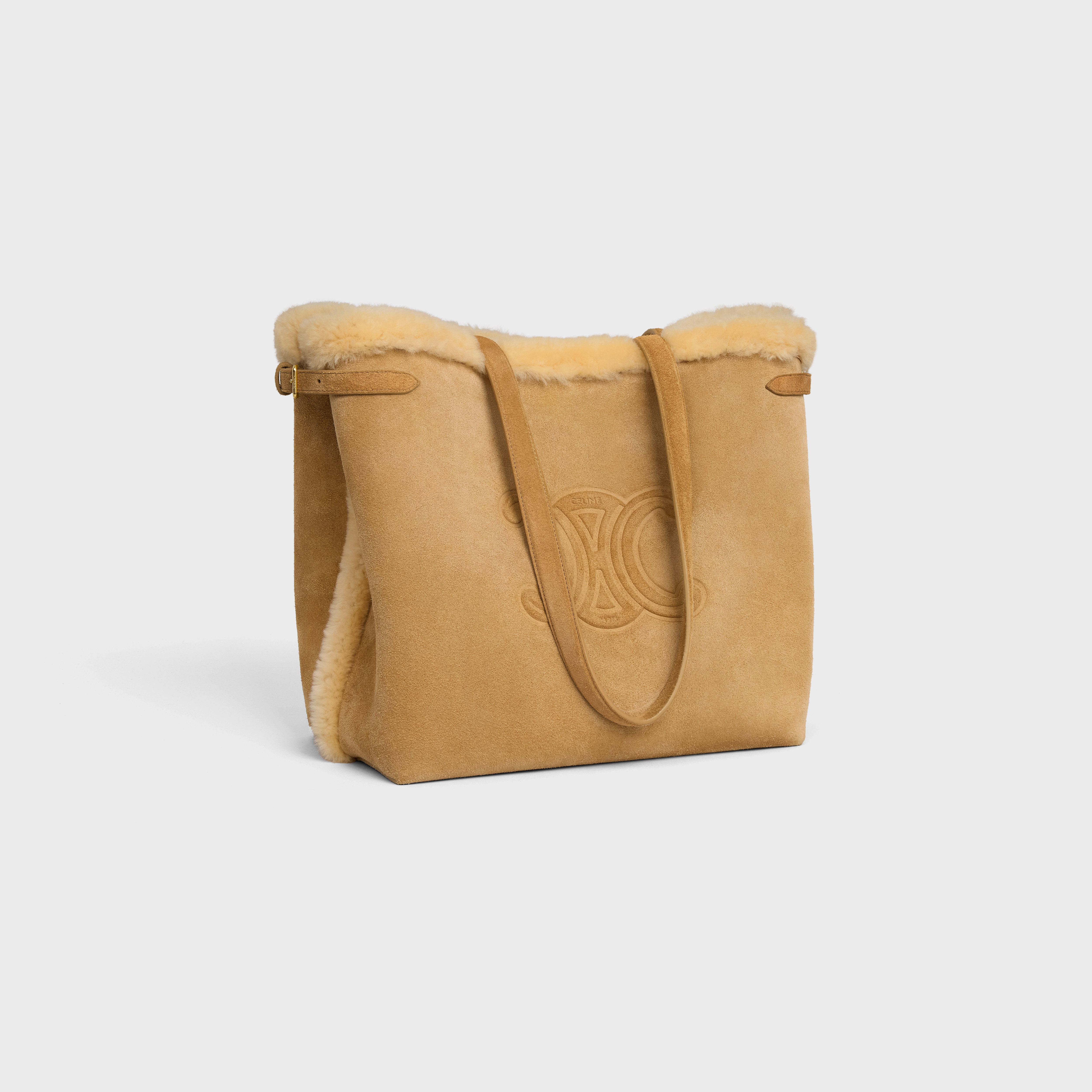 MEDIUM CABAS ANAÏS CUIR TRIOMPHE in SUEDE CALFSKIN AND SHEARLING - 3