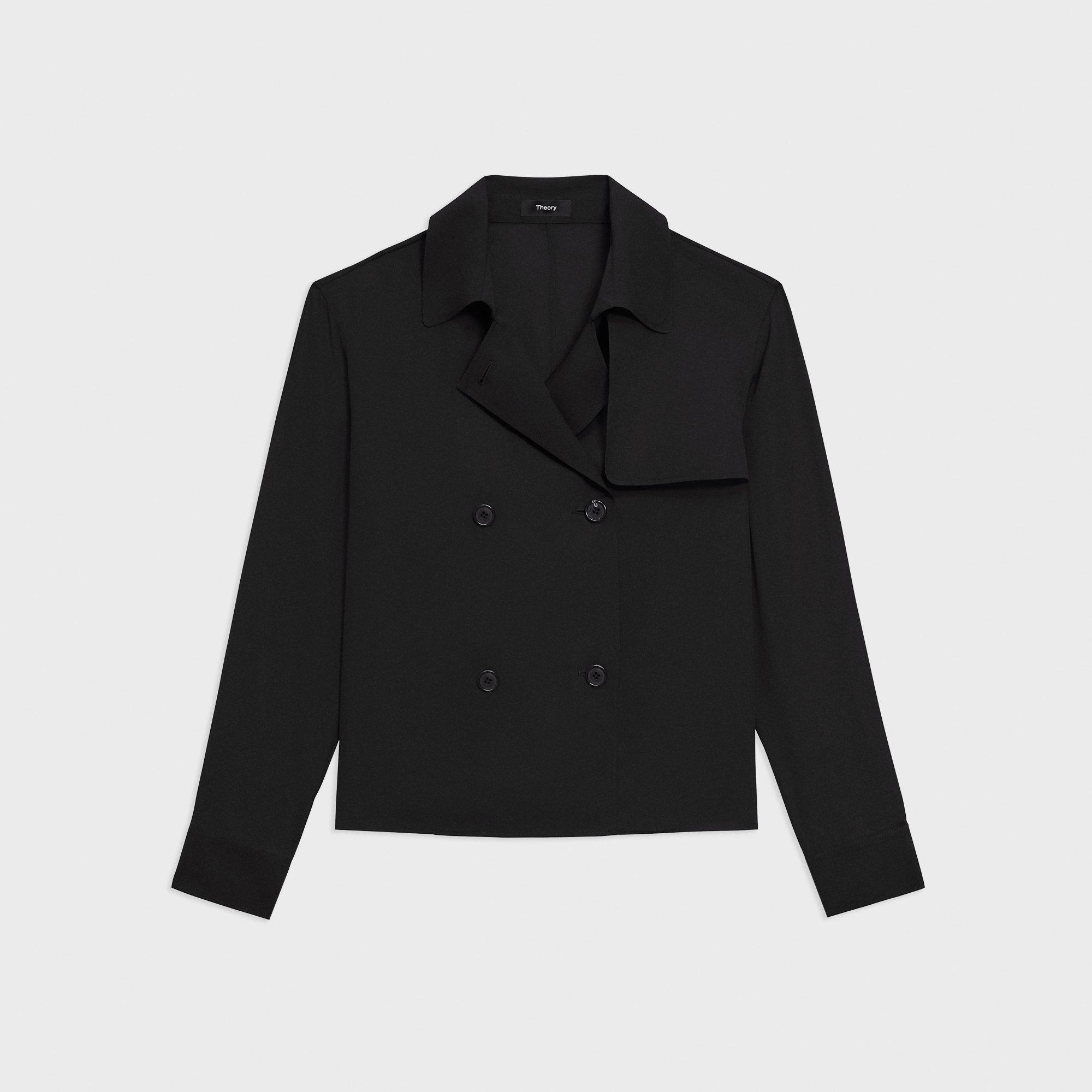 Trench Blouse in Recycled Georgette - 1