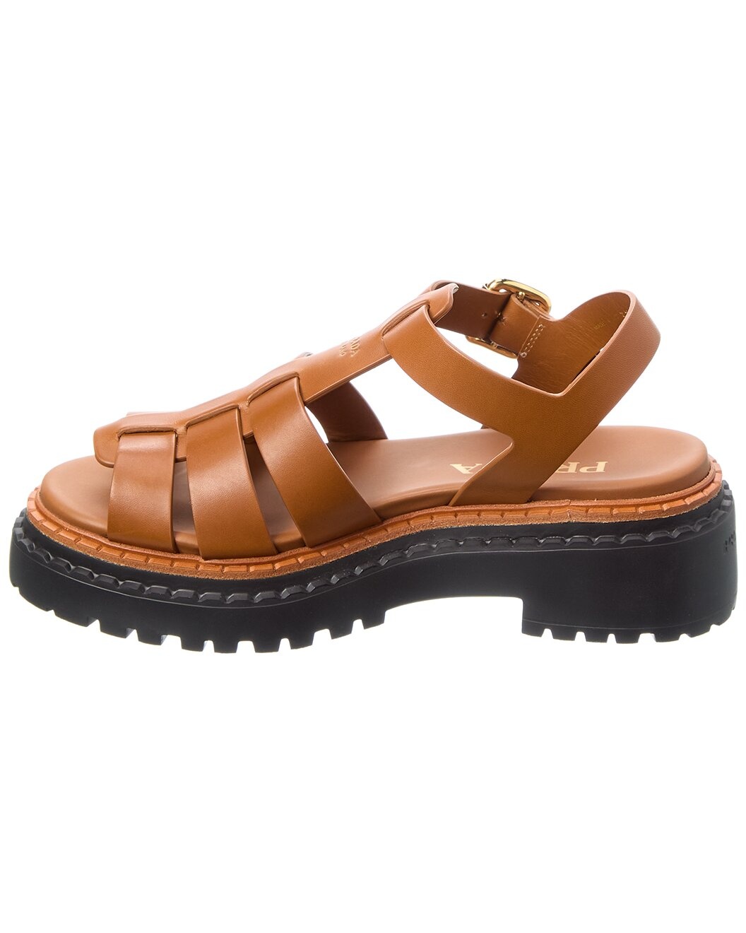 Prada Logo Leather Sandal - 2