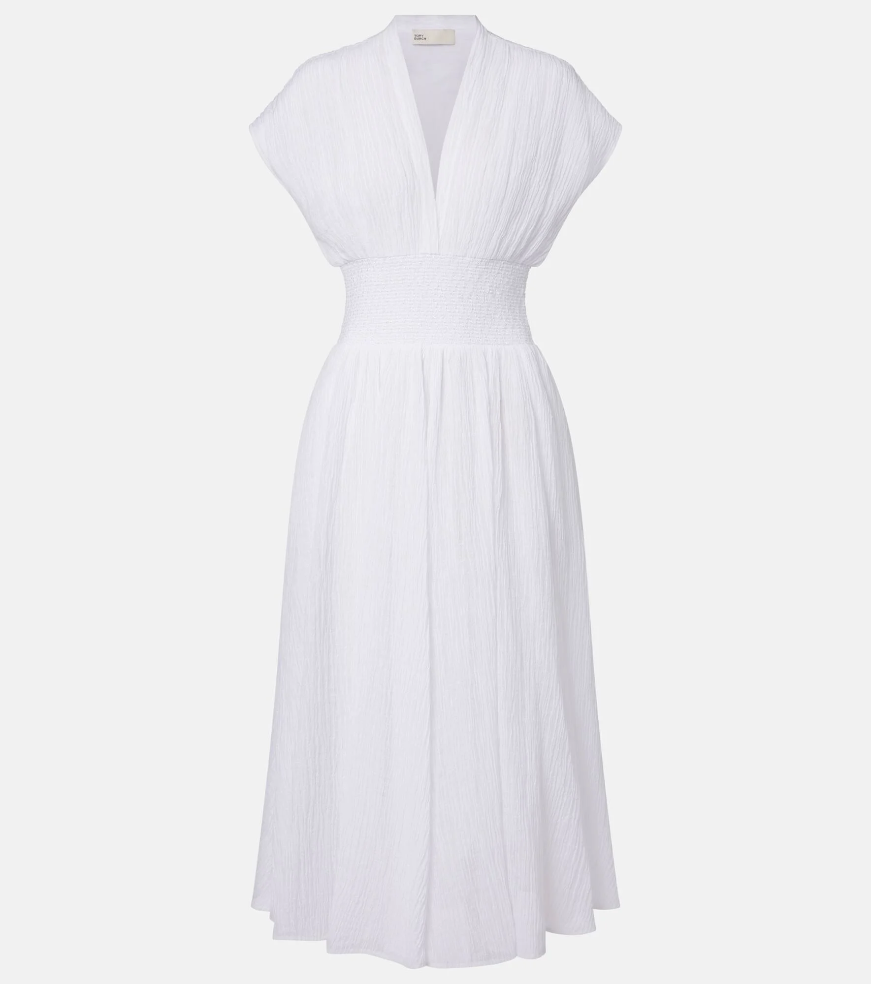 Linen and cotton midi dress - 1
