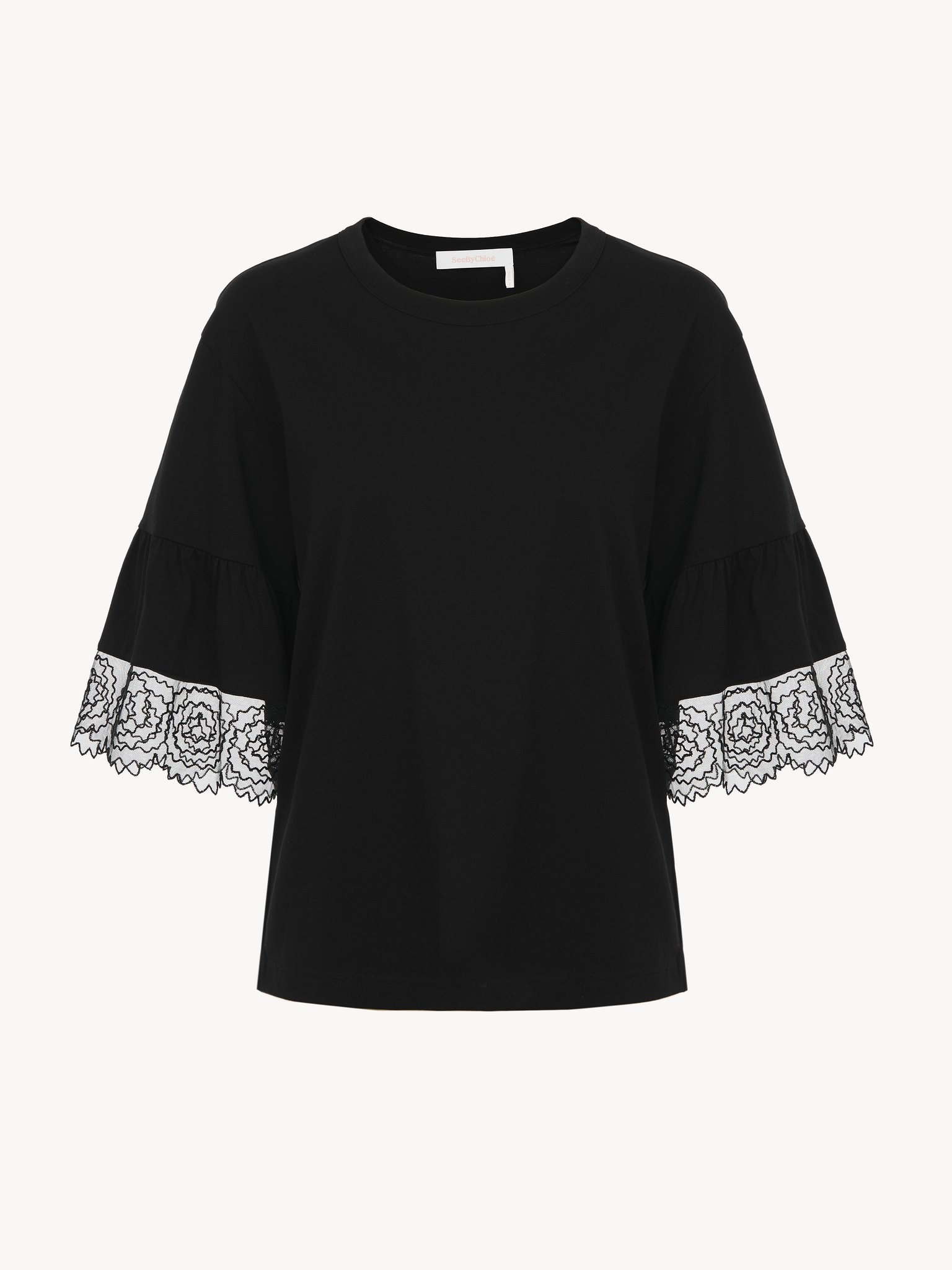LACE-TRIM T-SHIRT - 4
