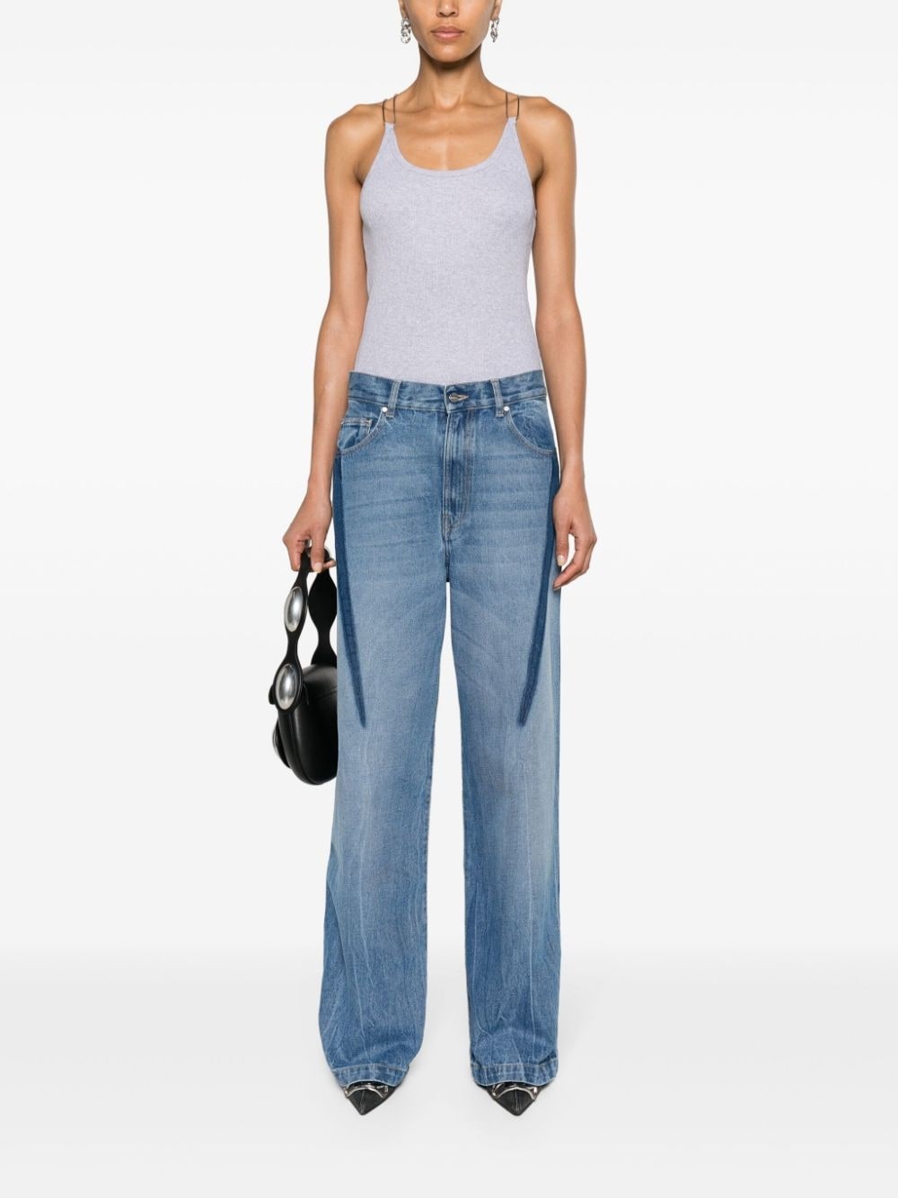 Slouchy Darted wide-leg jeans - 3