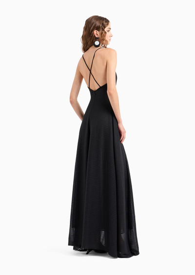 EMPORIO ARMANI Long dress in ottoman-look jersey outlook