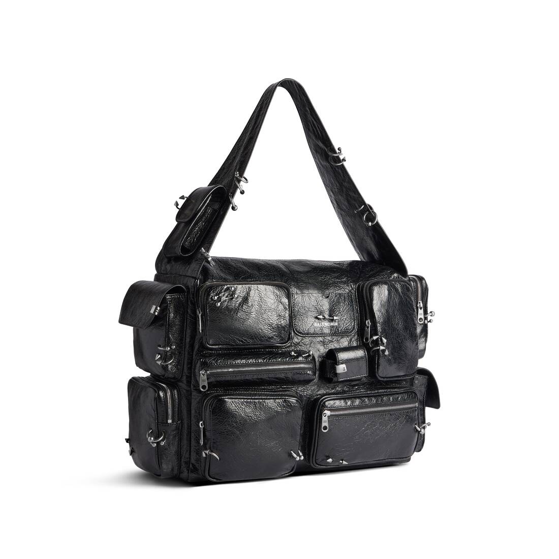 Men's Superbusy Large Sling Bag With Piercings in Black - 2