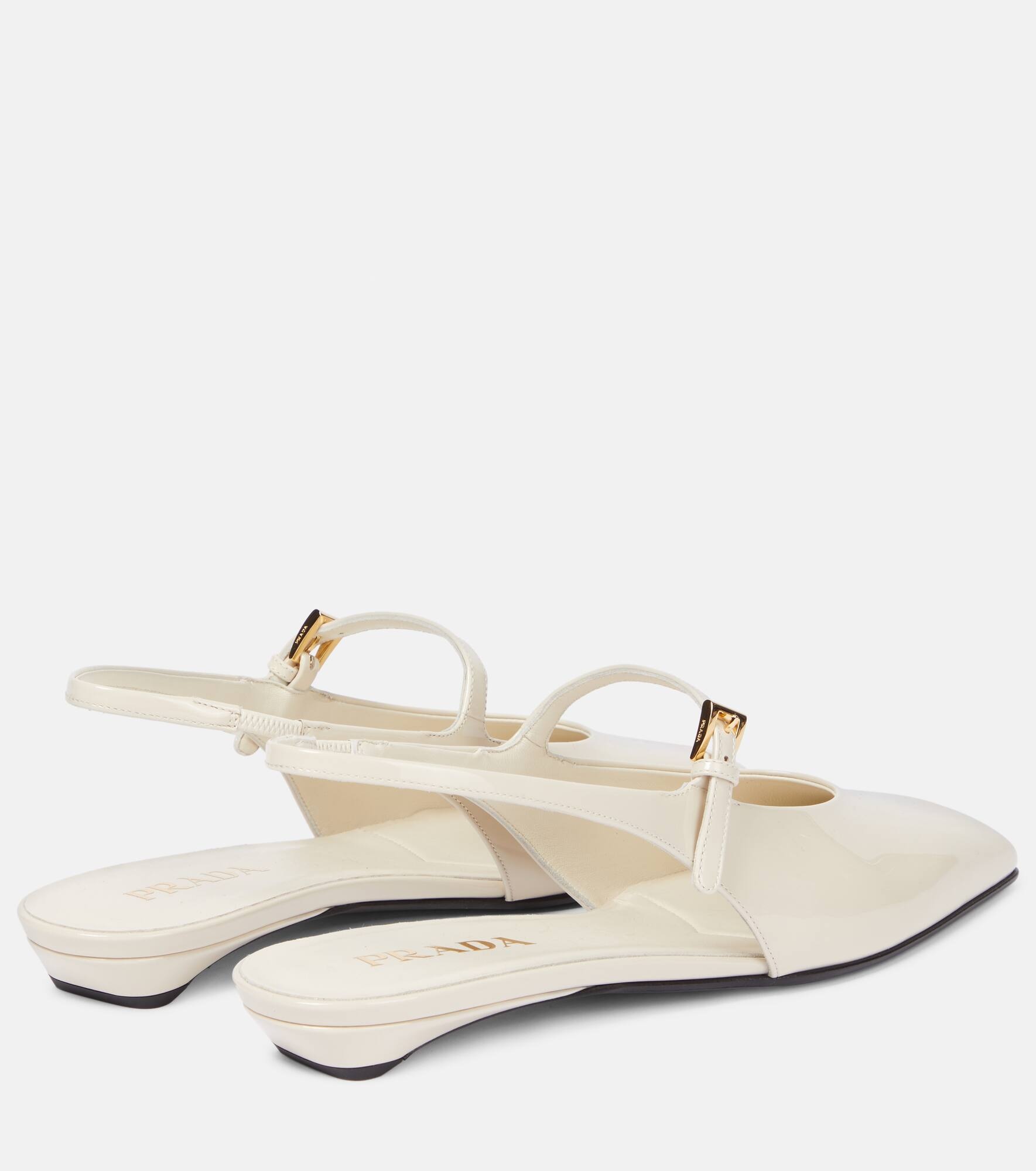 Patent leather slingback flats - 2