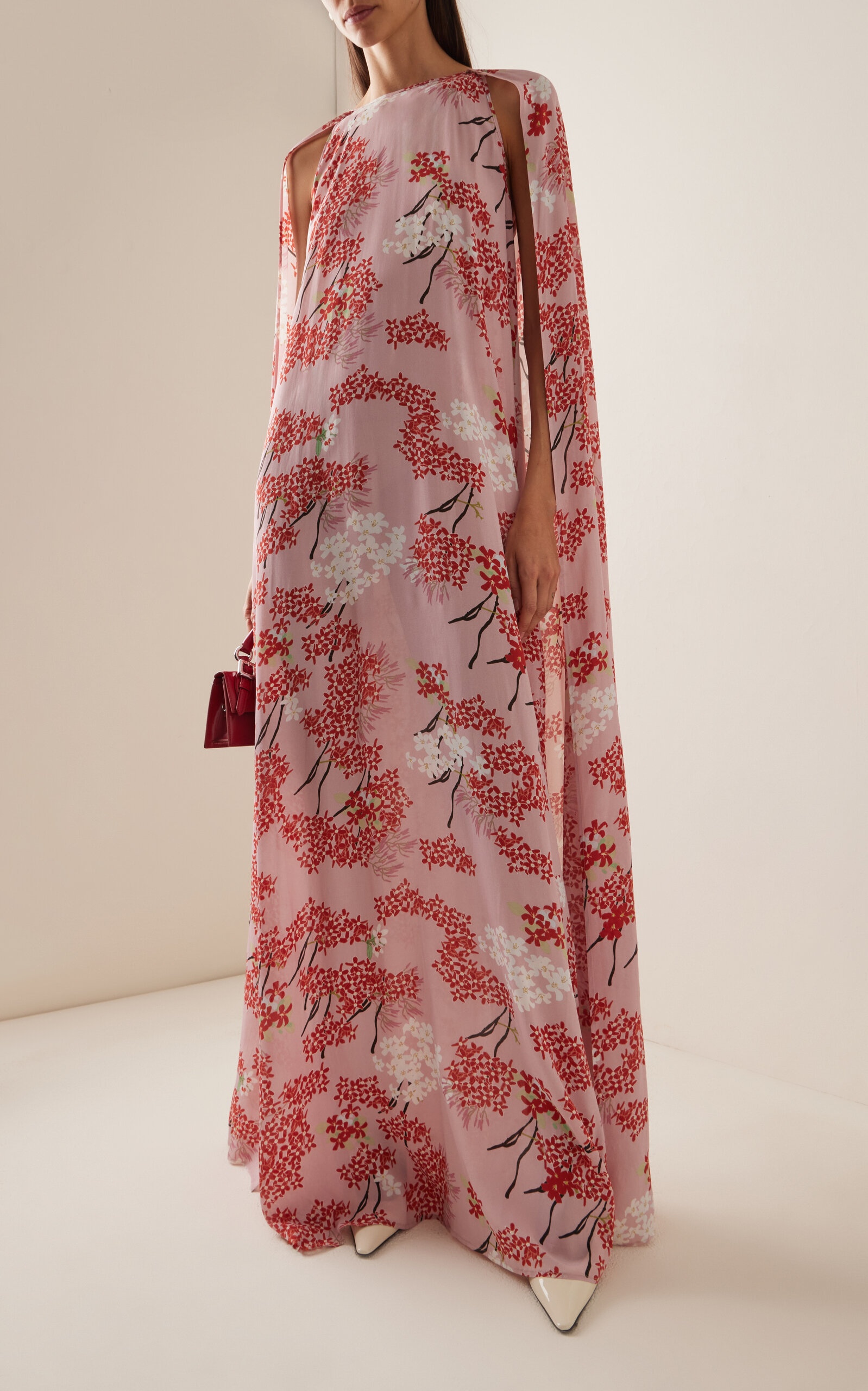 Minnie Floral Cape Gown pink - 3