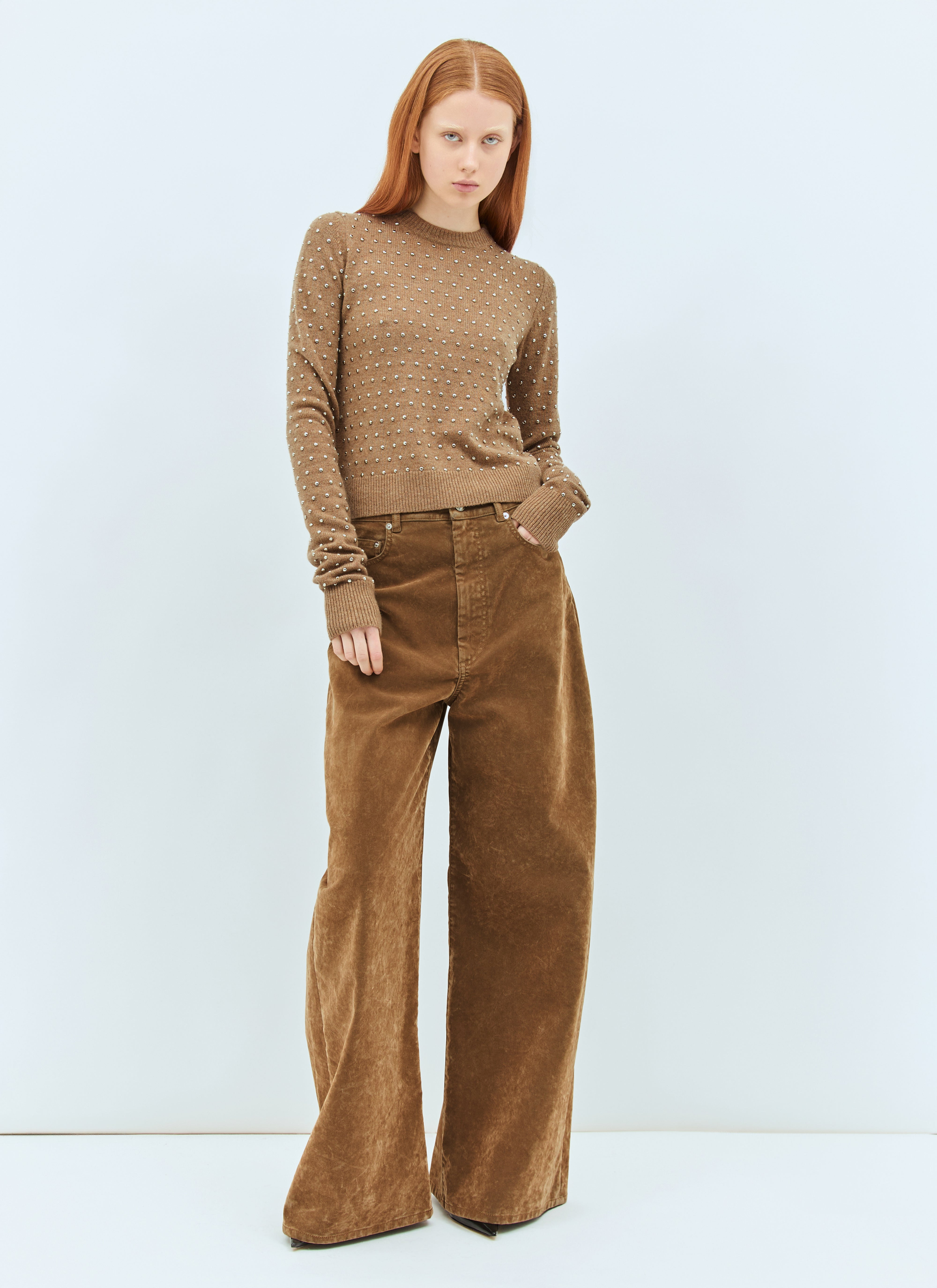 Sportmax Women Studded Wool-Blend Sweater - 2