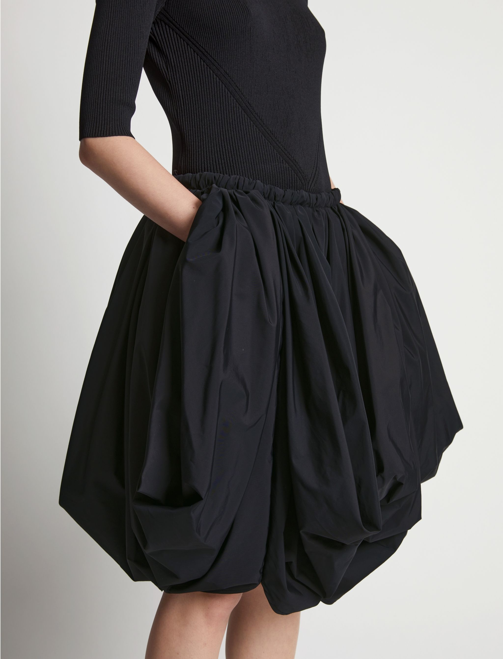 Technical Cotton Voluminous Skirt - 5