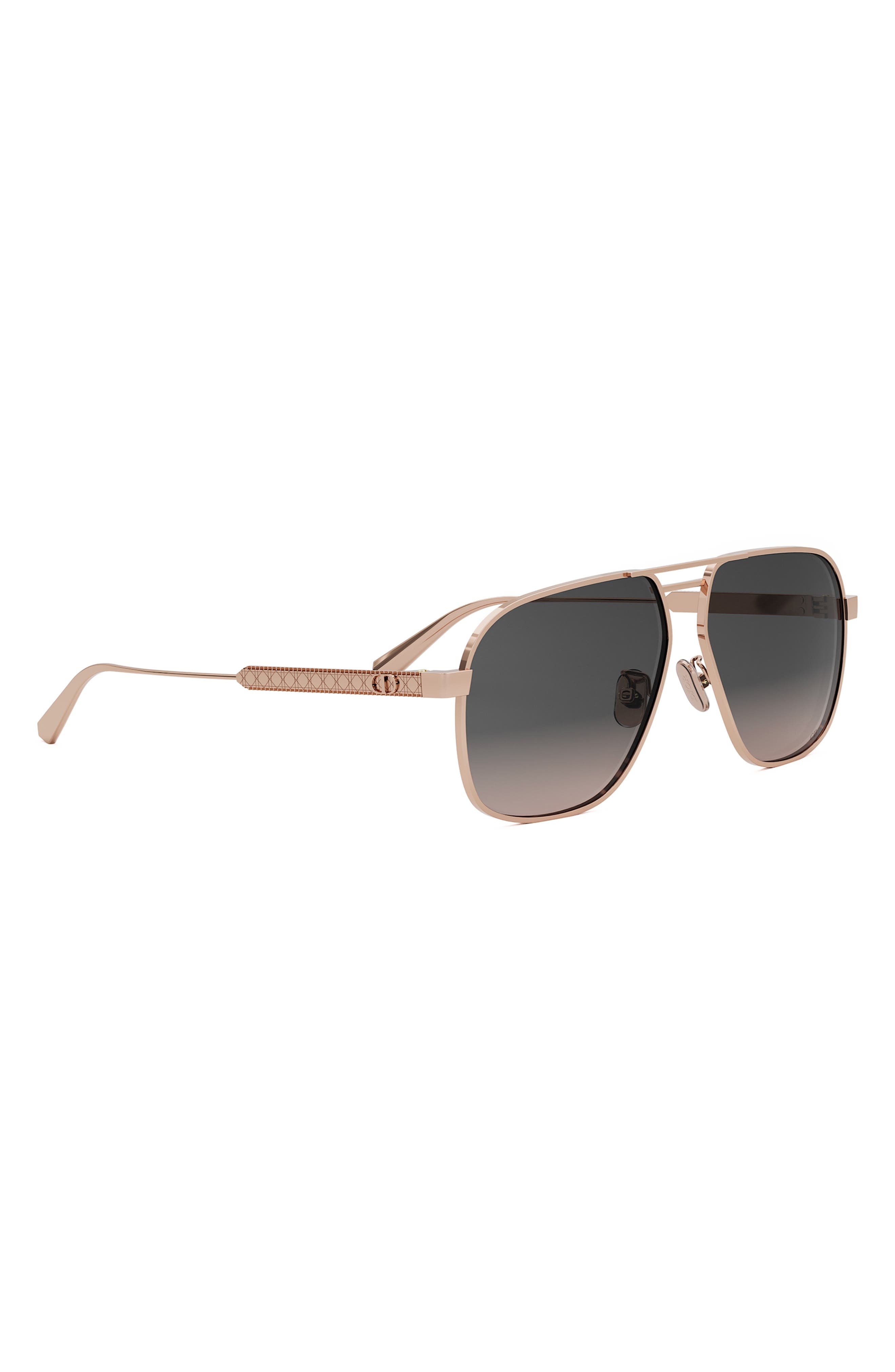 'DiorCannage A3U 58mm Pilot Sunglasses in Shiny Rose Gold /Smoke at Nordstrom - 6