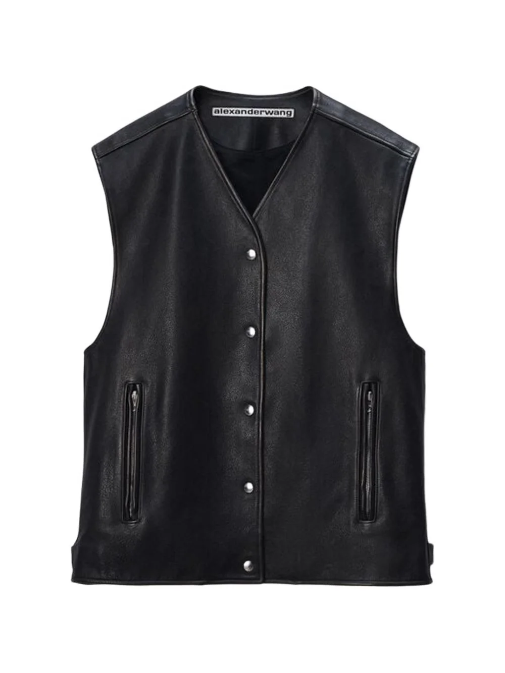 boxy press-stud vest - 1