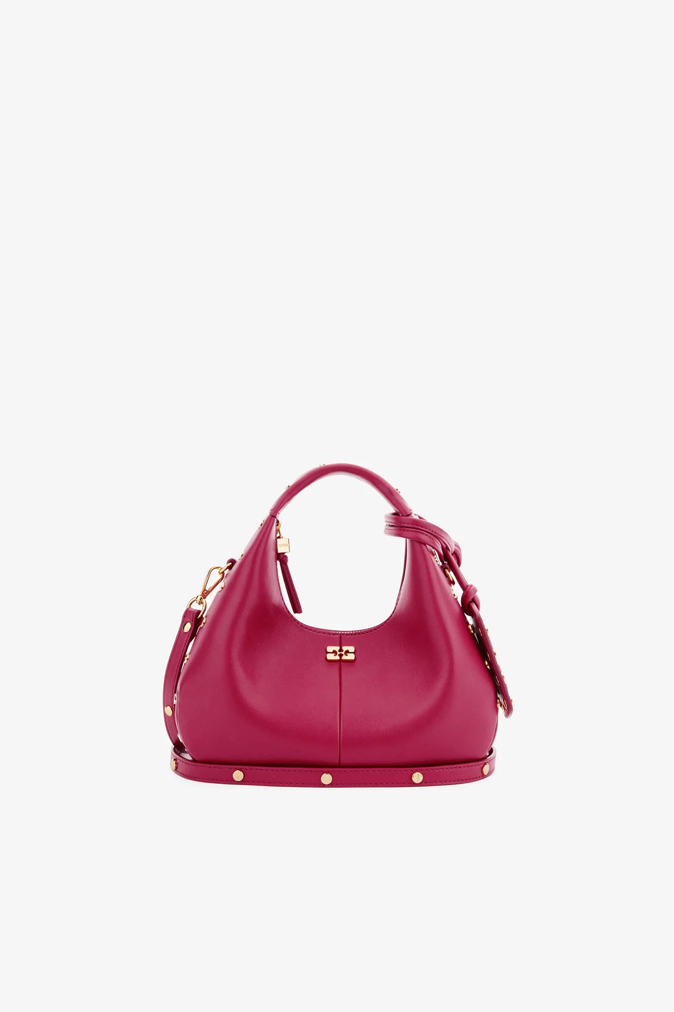 MINI HOBO BAG STUDS IN RED - 1