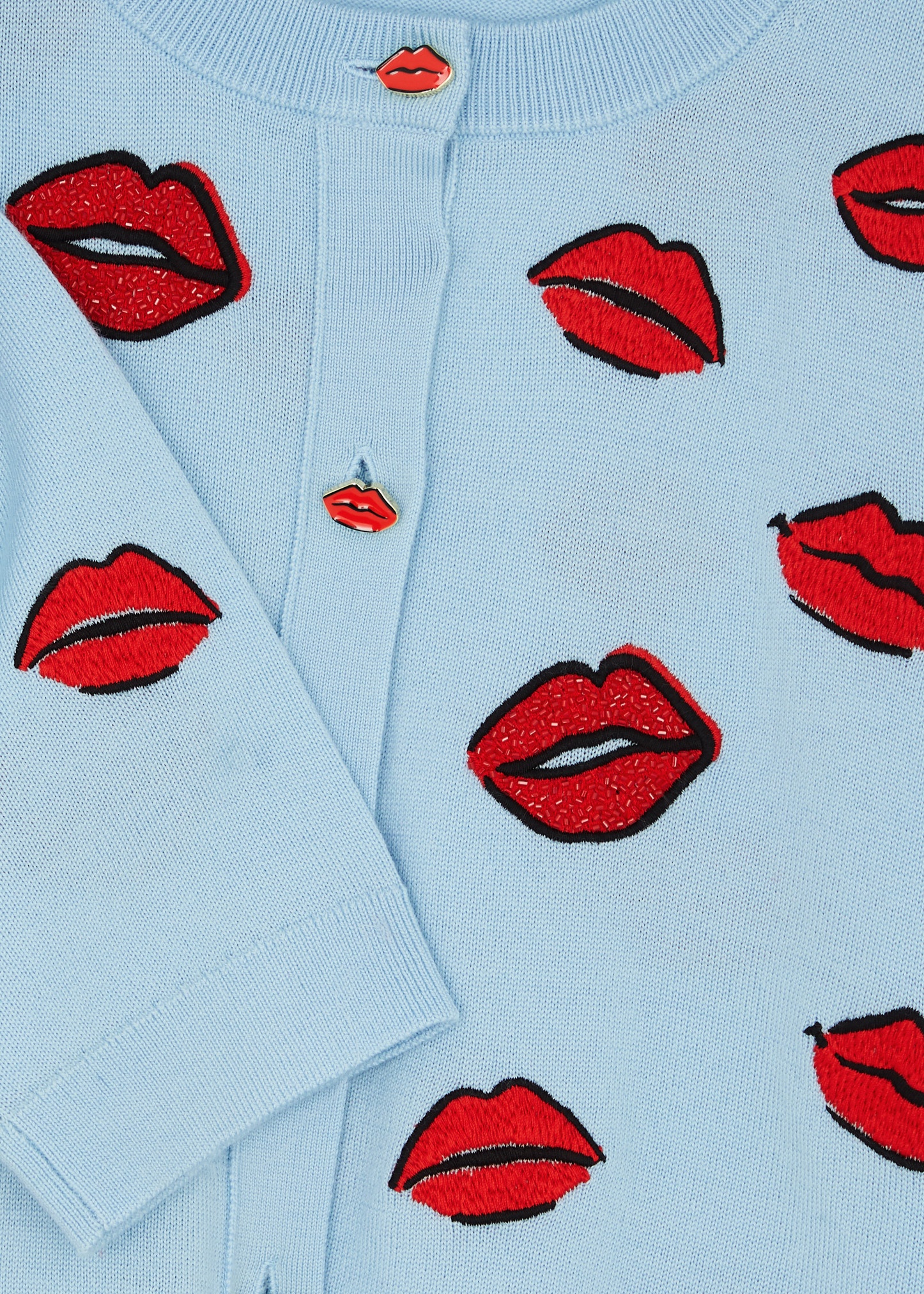 Daroda Kiss embroidered stretch-wool cardigan - 5