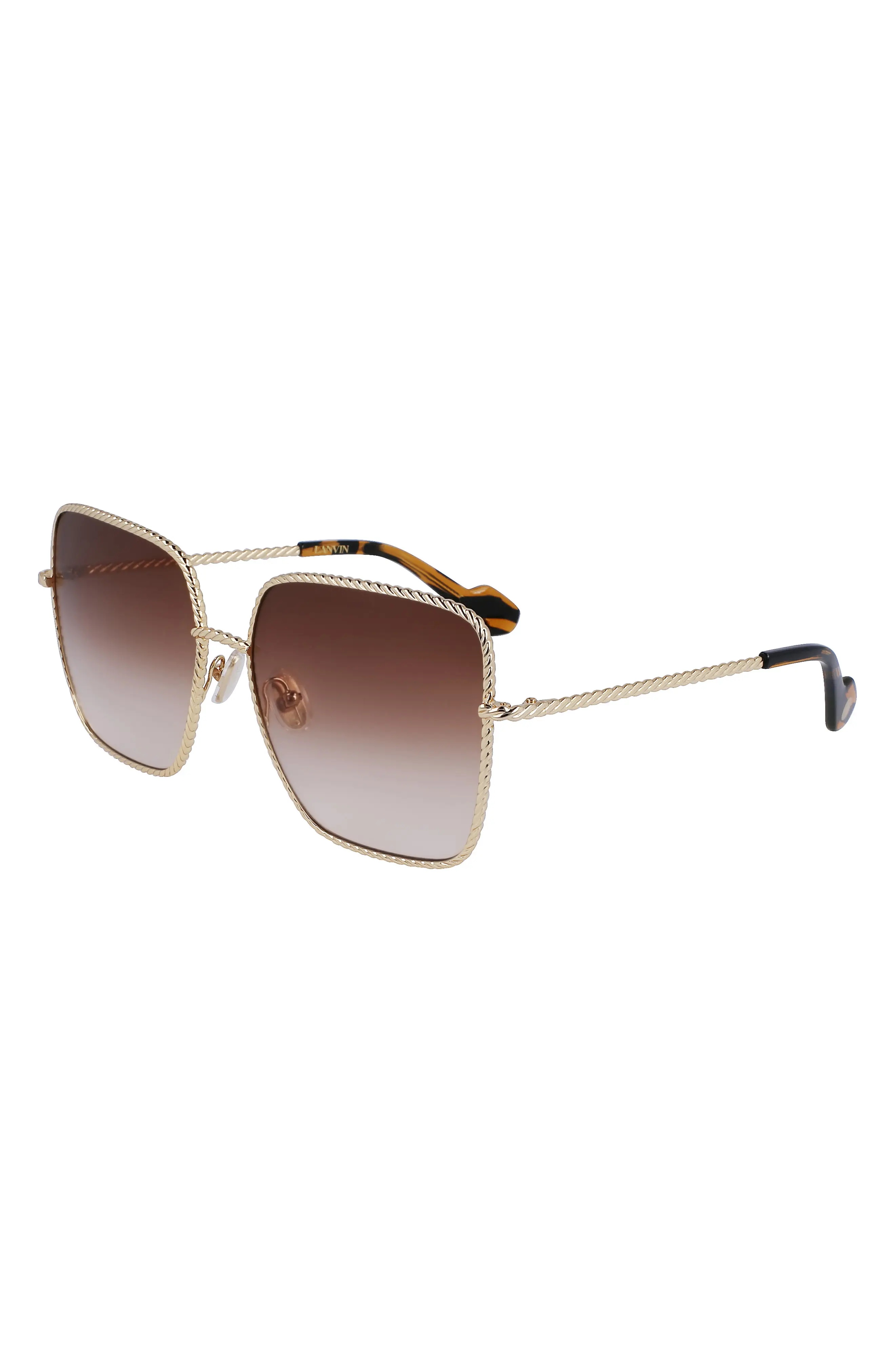 Babe 59mm Gradient Square Sunglasses in Gold/Gradient Brown - 2