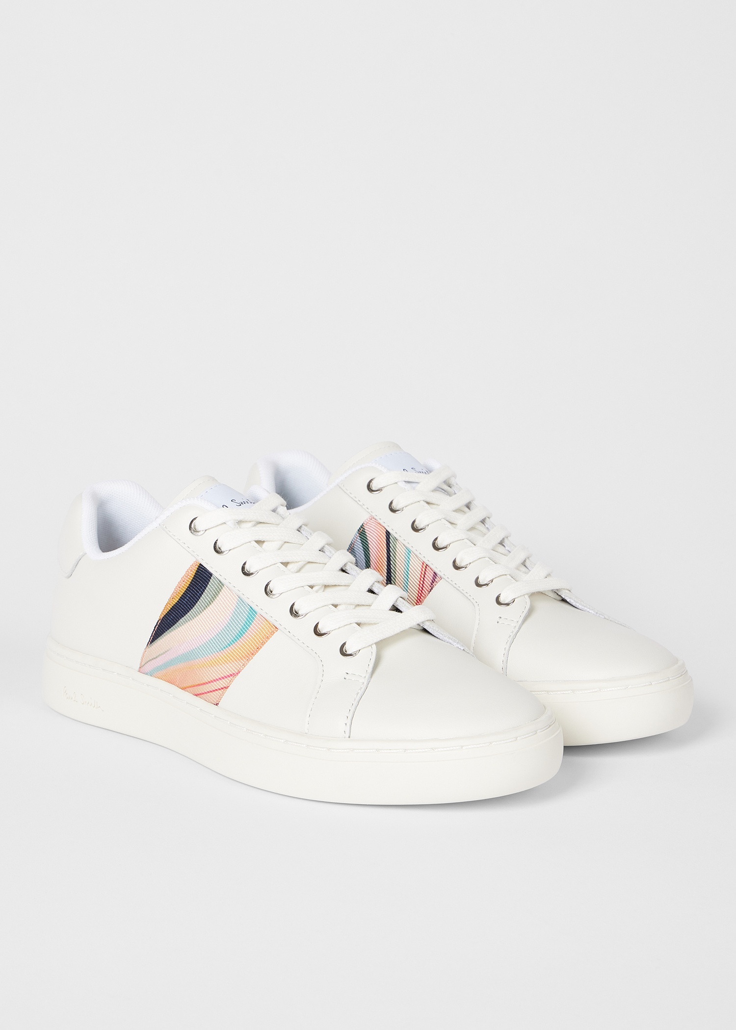 Women's White Leather 'Dusky Swirl' 'Lapin' Trainers - 2