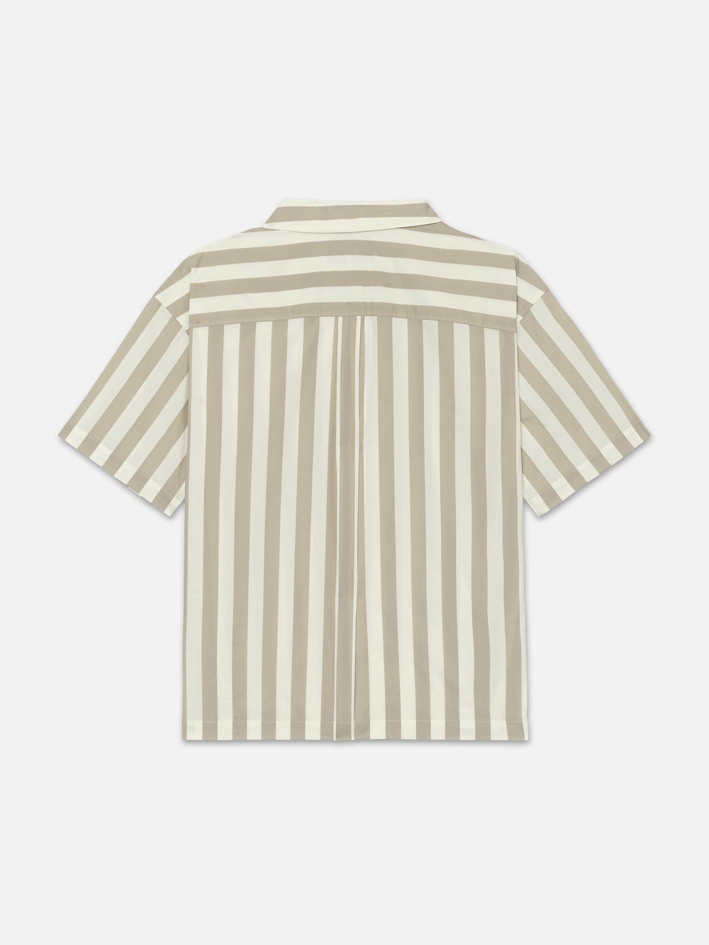 Camp Collar Shirt in Smoke Beige Stripe - 3