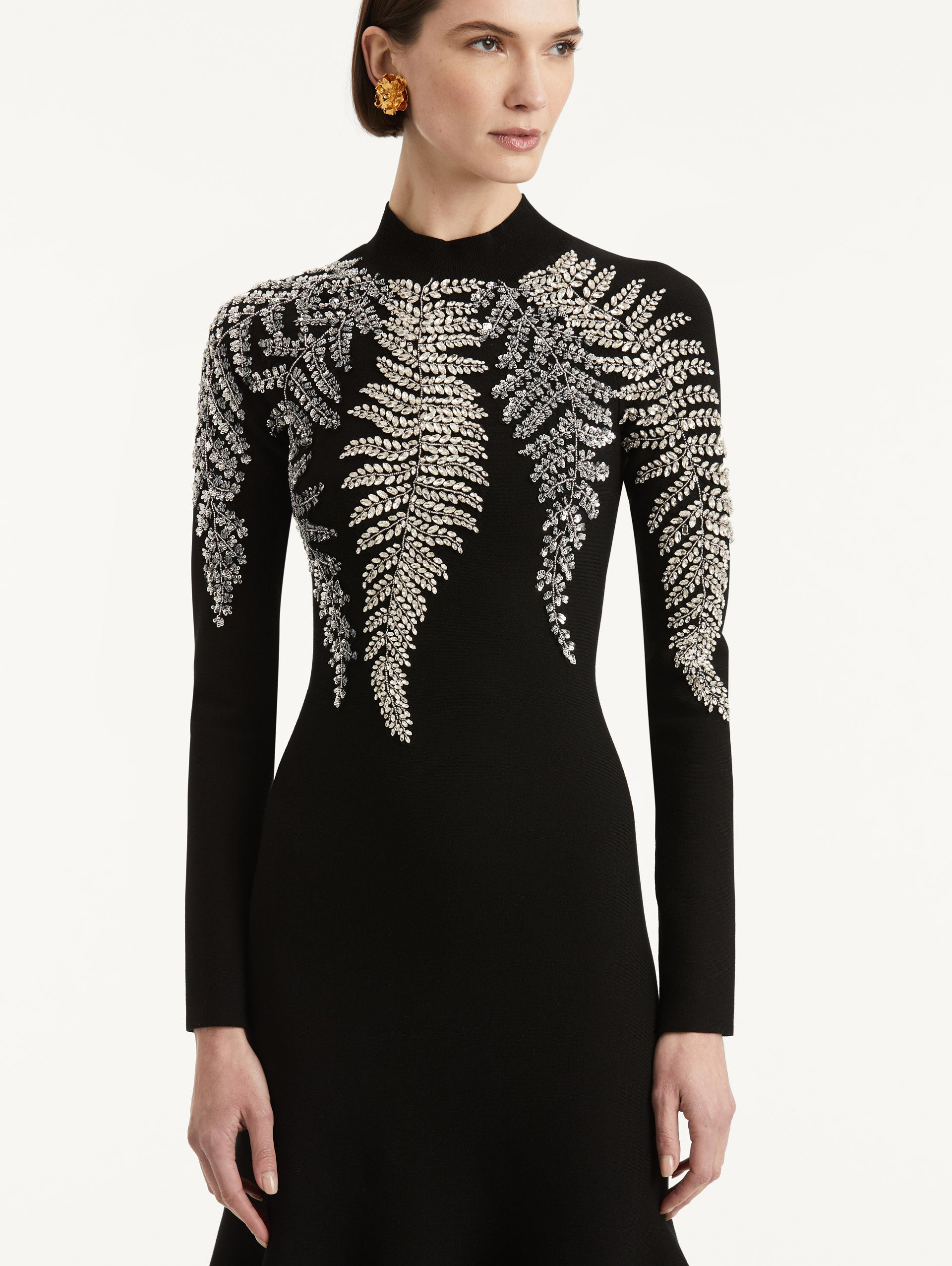 FERN EMBROIDERED COCKTAIL DRESS - 5